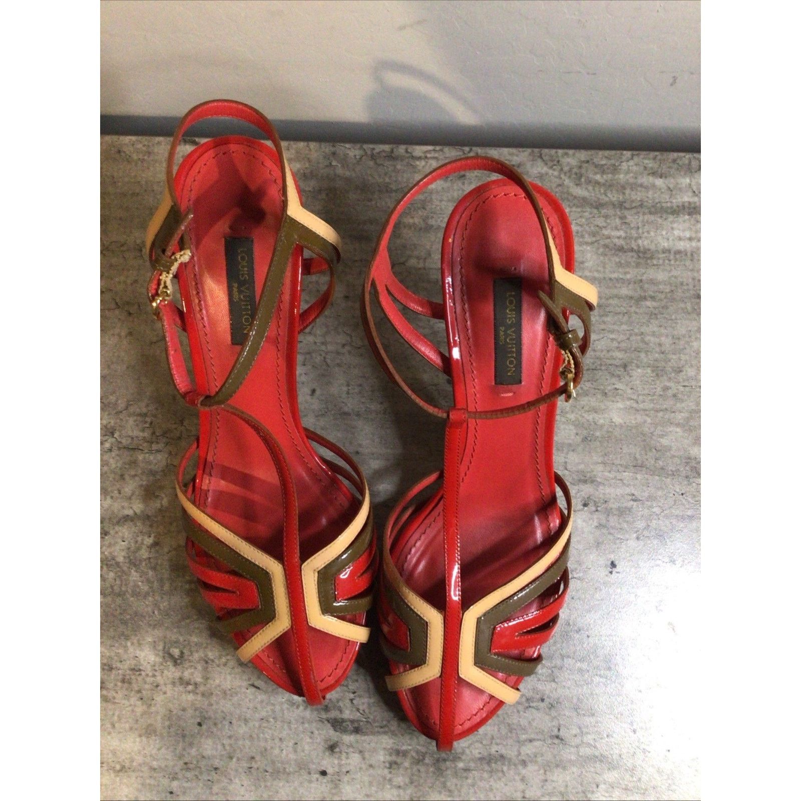 Louis Vuitton Louis Vuitton Marbella Sandal Red Women’s Size 5.5 Size US 5.5 / IT 35.5 - 4 Thumbnail