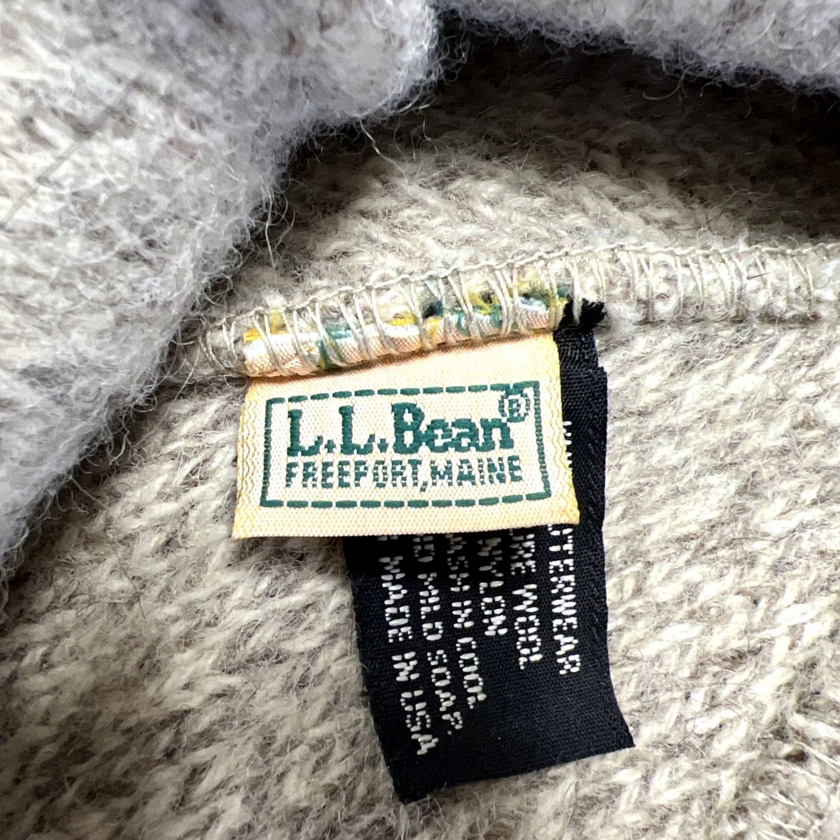 Vintage VINTAGE L.L. Bean Fisherman's Cap Wool Knit Tan Hat Made in USA OS Mens Greek Fisherman Style Packable USA Size ONE SIZE - 3 Thumbnail