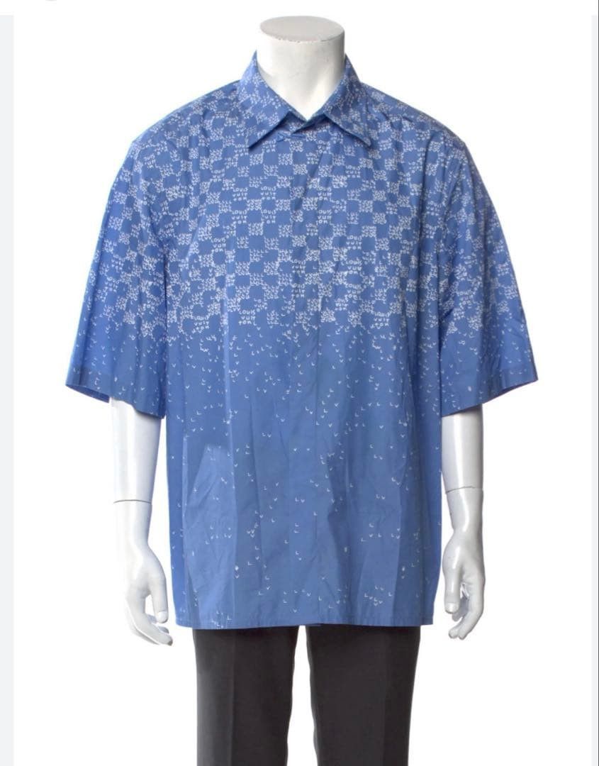 Louis Vuitton Louis Vuitton Damier Spread Cotton Short Sleeve Shirt Size US L / EU 52-54 / 3 - 1 Thumbnail