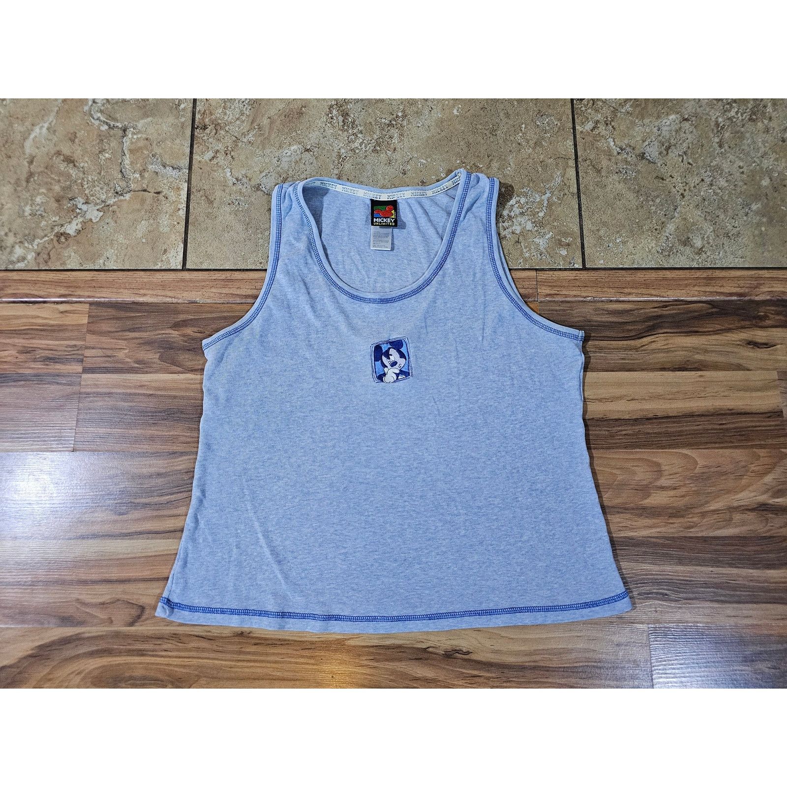Mickey Unlimited Mickey Mouse Tank Top Shirt, Blue Youth Sz L? 1990s Size US L / EU 52-54 / 3 - 1 Thumbnail