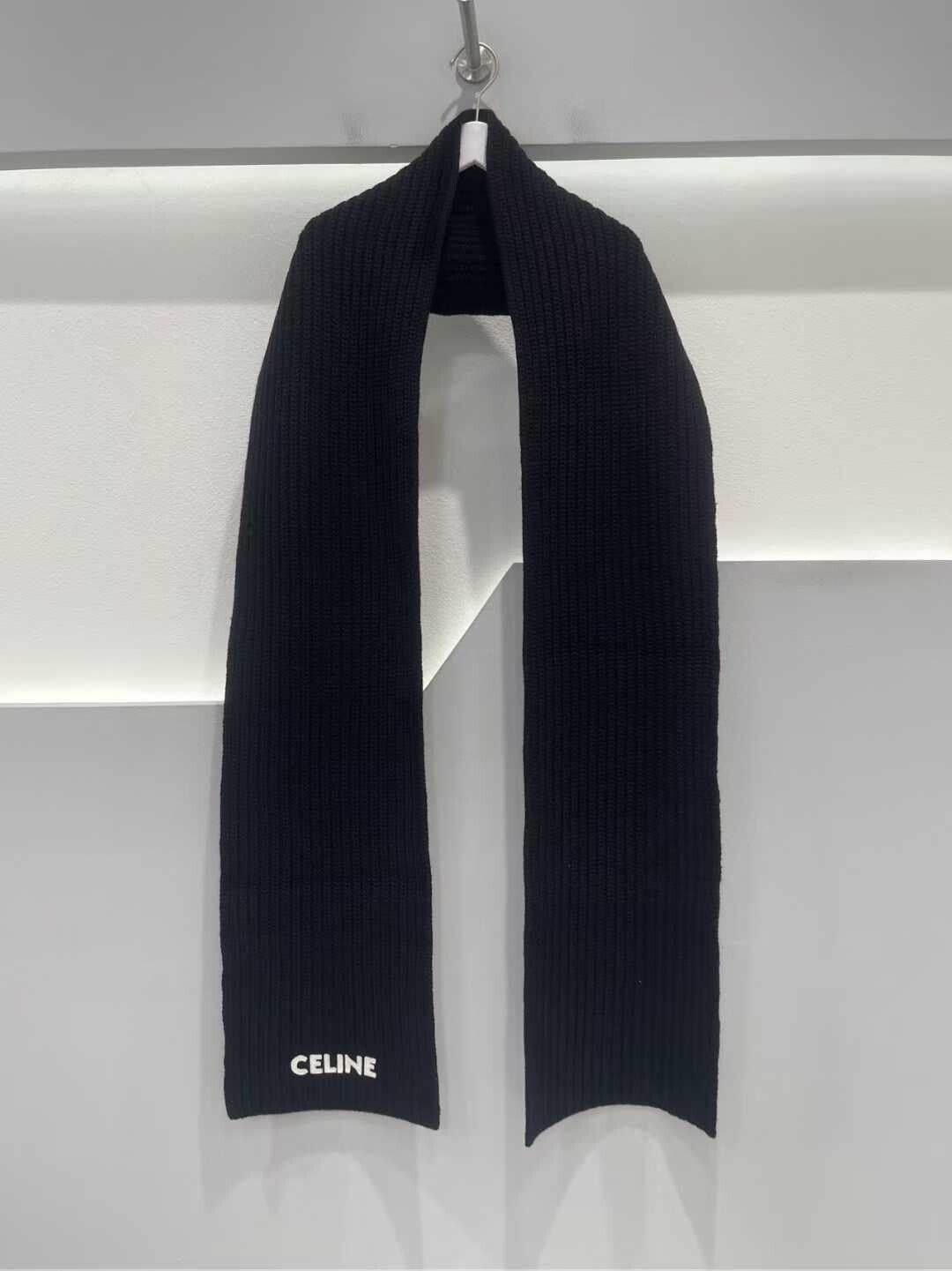Celine black logo scarf from Celine Size ONE SIZE - 1 Thumbnail