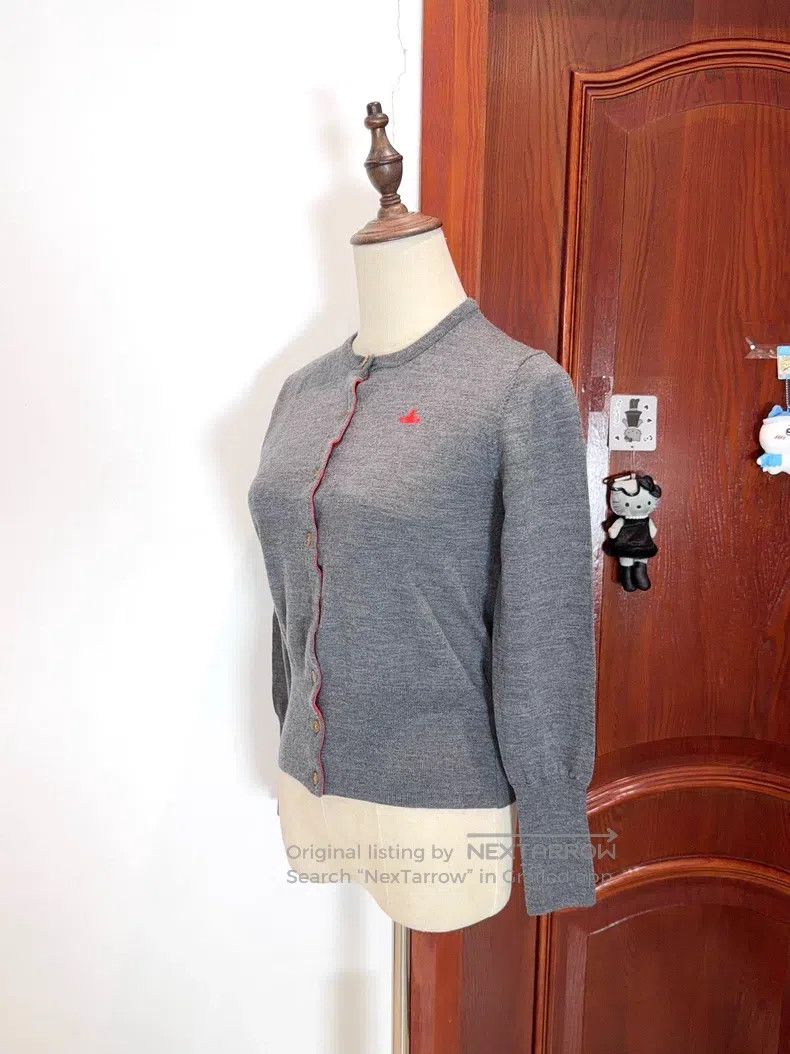 Vivienne Westwood Vivienne Westwood Gray Knit Wool Cardigan Size L / US 10 / IT 46 - 3 Thumbnail