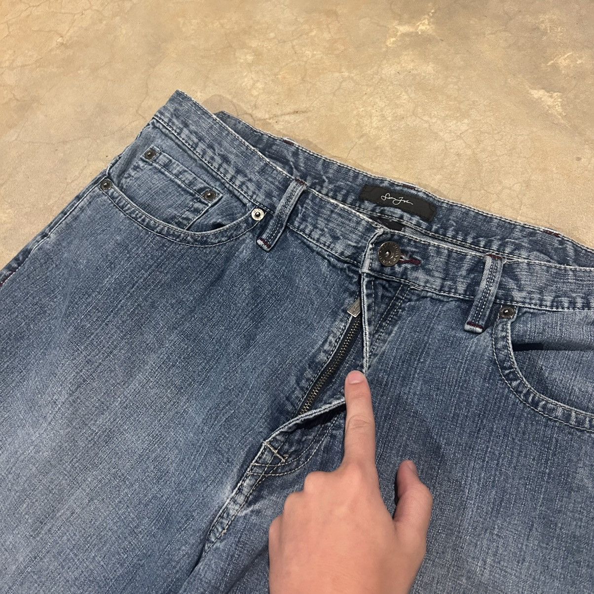 Sean John × Southpole × Vintage Vintage Y2K Sean John Embroidered Baggy Jeans Skater JNCO Size US 38 / EU 54 - 7 Thumbnail
