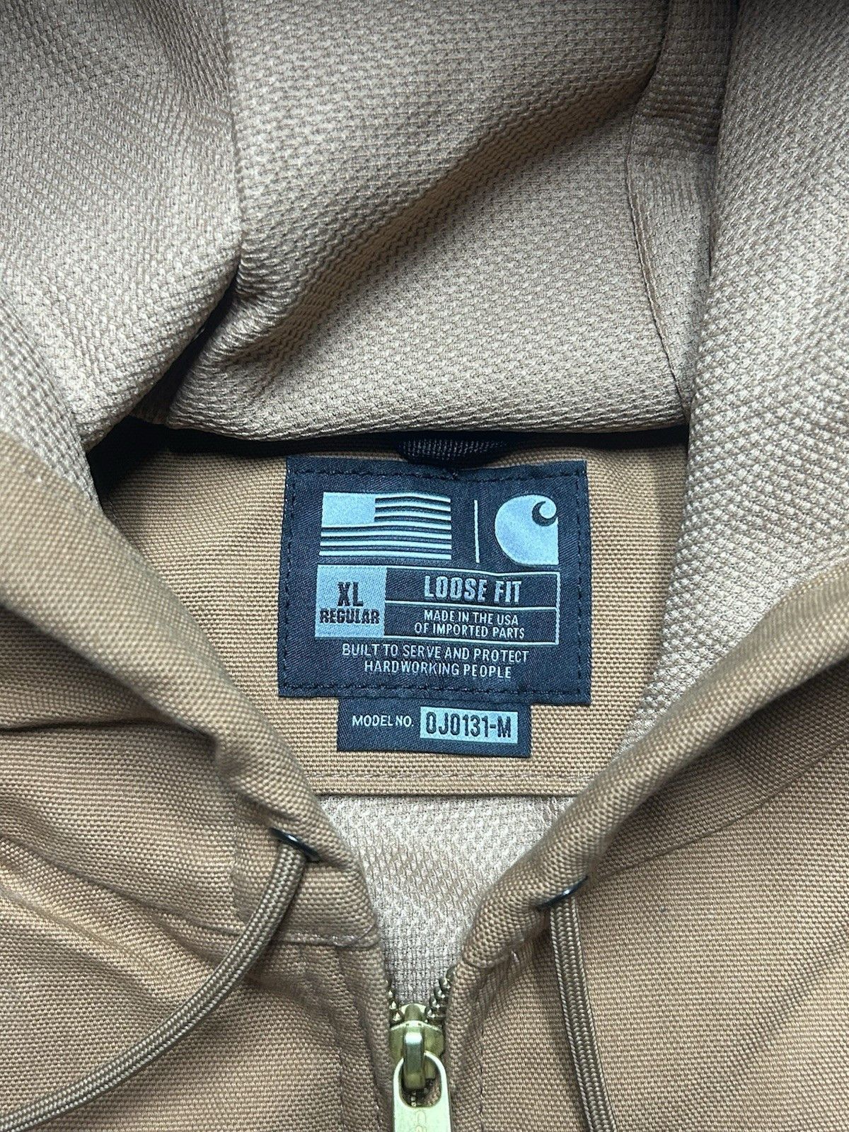 Carhartt Carhartt duck canvas hooded work jacket J131 BRN thermal XL Size US XL / EU 56 / 4 - 3 Thumbnail