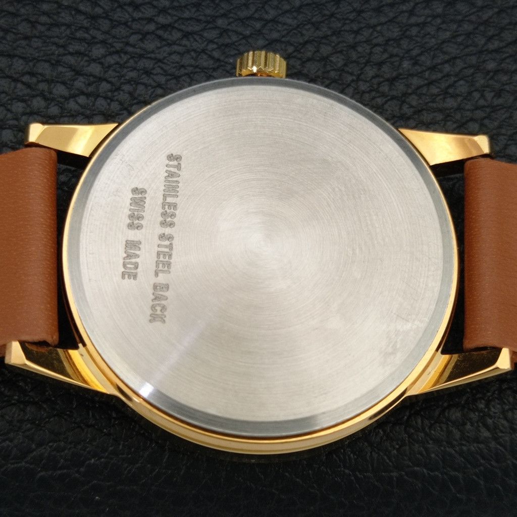 Other VINTAGE MONTINE HAND-WINDING SWISS MENS WHITE WATCH a444155 Size 38 - 8 Thumbnail
