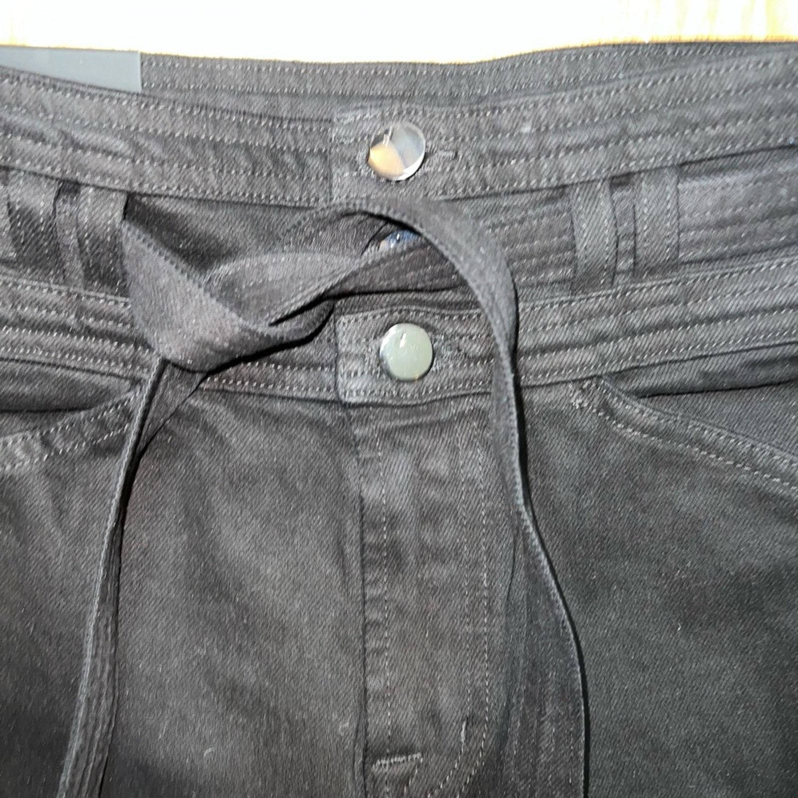 J Brand New J Brand Sukey Wide Leg Tie Waist Black Denim Jeans! Size 26" / US 2 / IT 38 - 3 Thumbnail