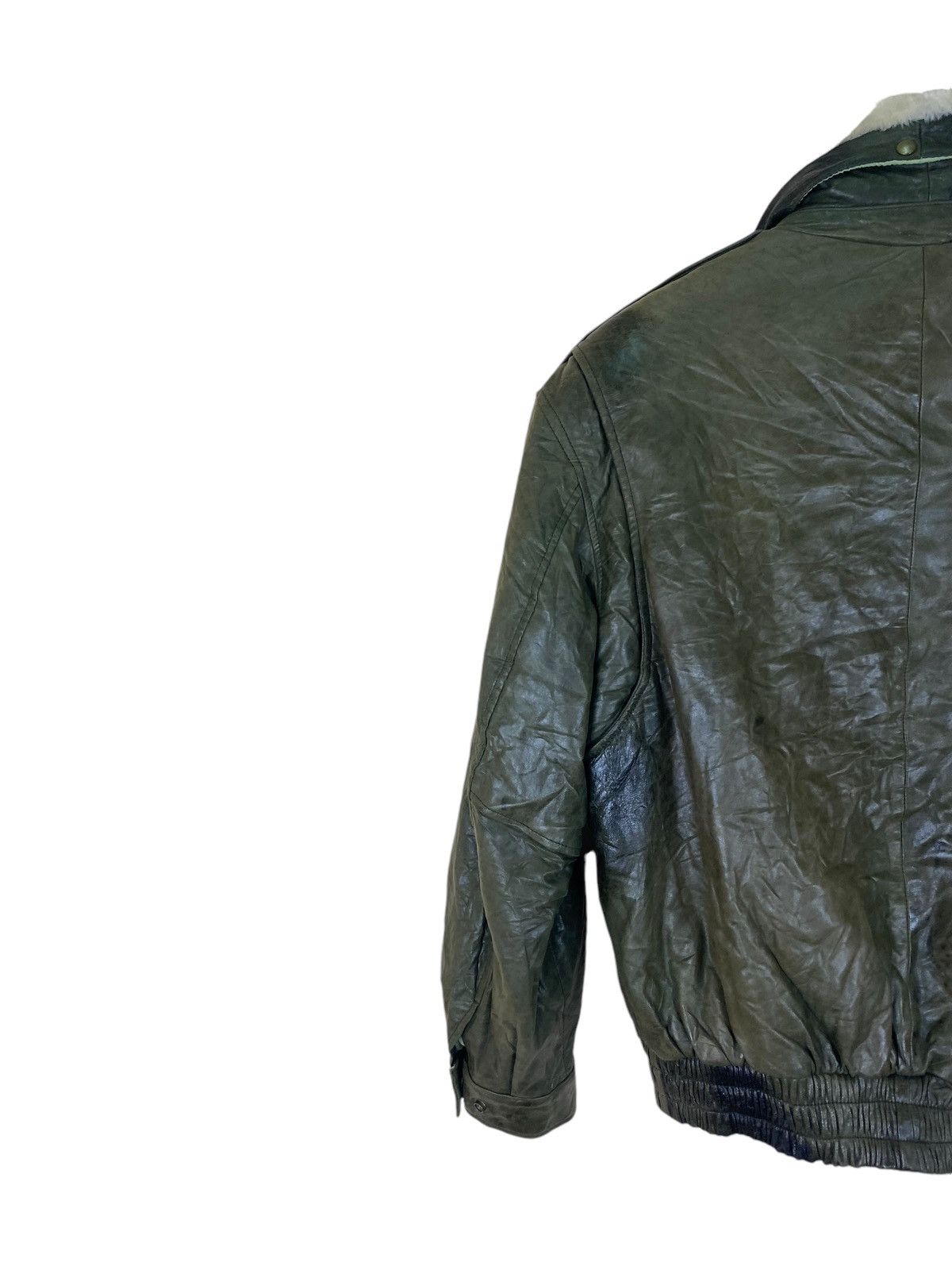 Vintage Leather The Jet Age Attached Fur Collar Flight Jacket Size US M / EU 48-50 / 2 - 17 Thumbnail