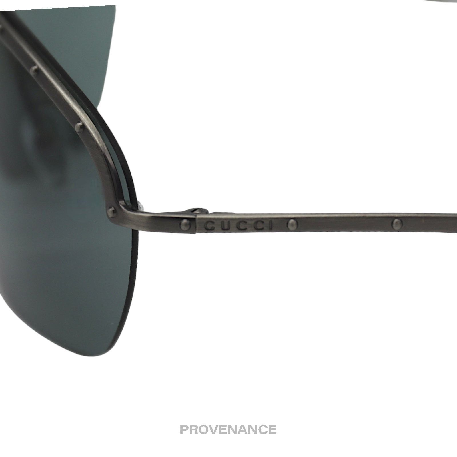 Gucci 🔴 Gucci Vintage Shield Sunglasses - Gunmetal Size ONE SIZE - 7 Thumbnail