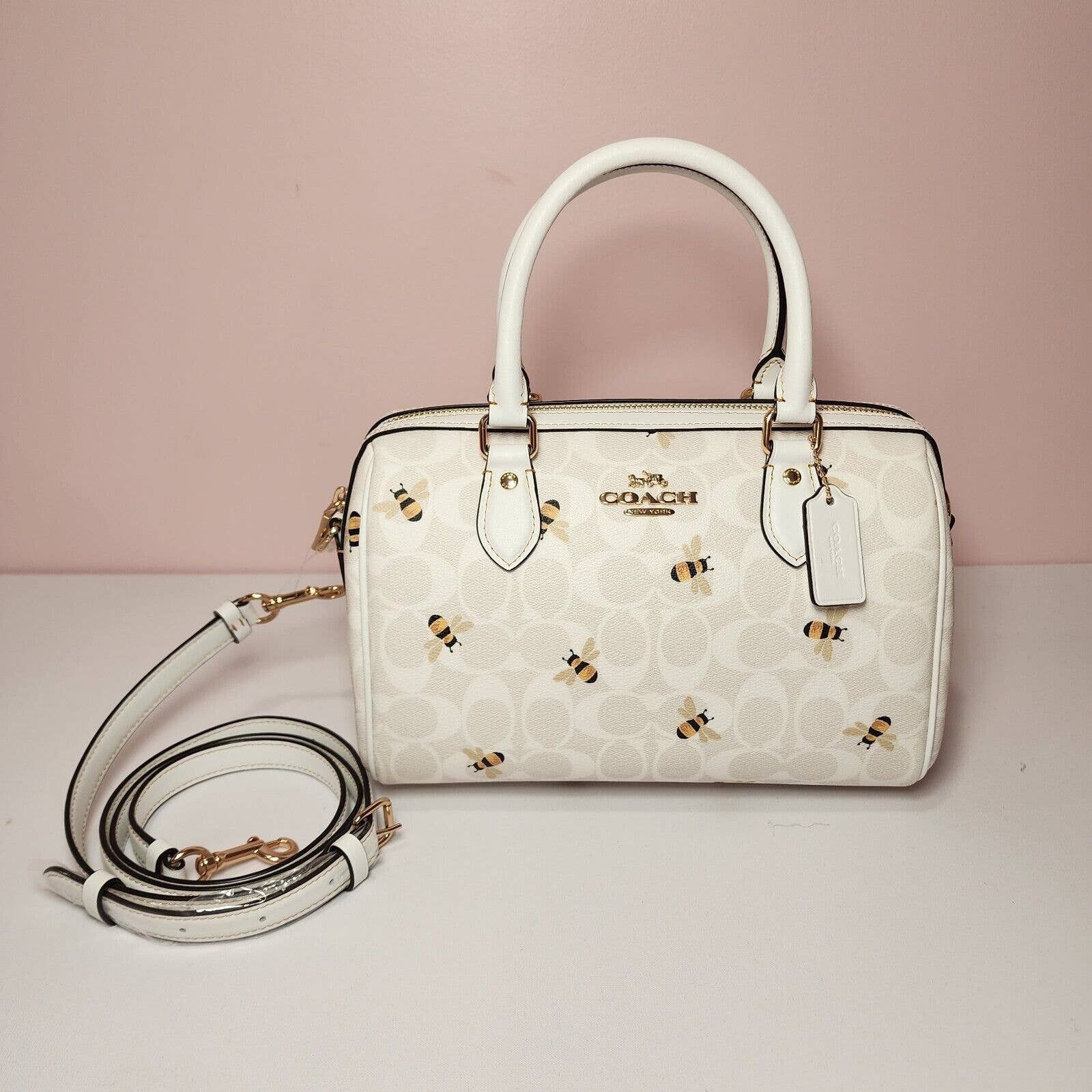 Coach C8285 Rowan Satchel In Signature Canvas With Racquet Print In