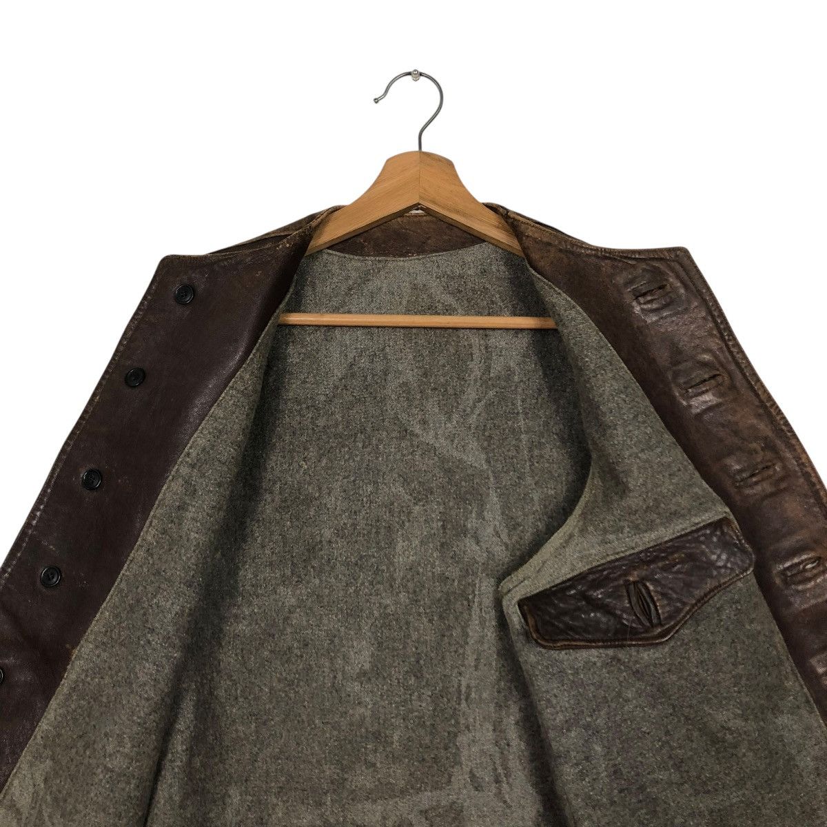 Japanese Brand 🔥RICH BROWN VINTAGE VEST LEATHER JACKET ISSEY MIYAKE Size US M / EU 48-50 / 2 - 16 Thumbnail