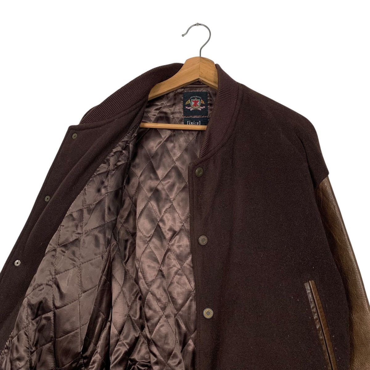 Japanese Brand Japanese Brand Ixi:z Global Basic Varsity Leather Jacket Size US M / EU 48-50 / 2 - 10 Thumbnail