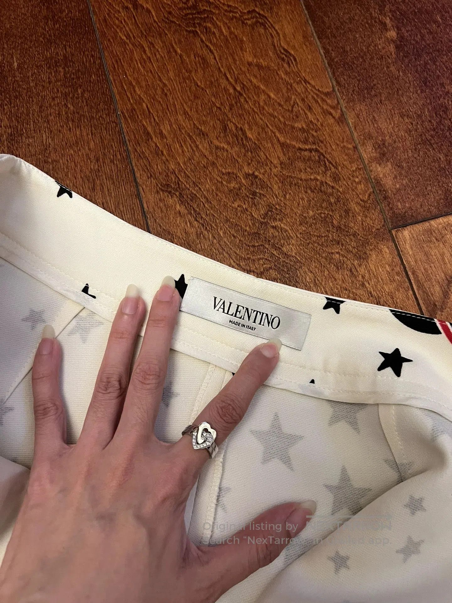 Valentino Valentino White Star Embroidered Shorts. Size US 36 / EU 52 - 4 Thumbnail