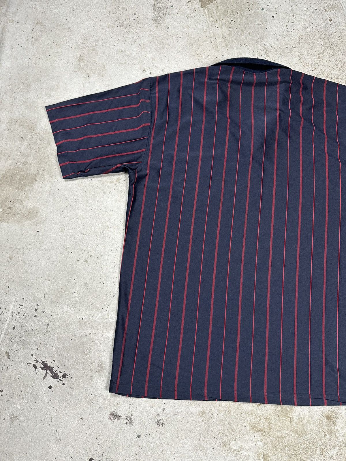 Yves Saint Laurent Vintage 90s Yves Saint Laurent Silk Striped Polo Tee T Shirt Size US L / EU 52-54 / 3 - 10 Thumbnail