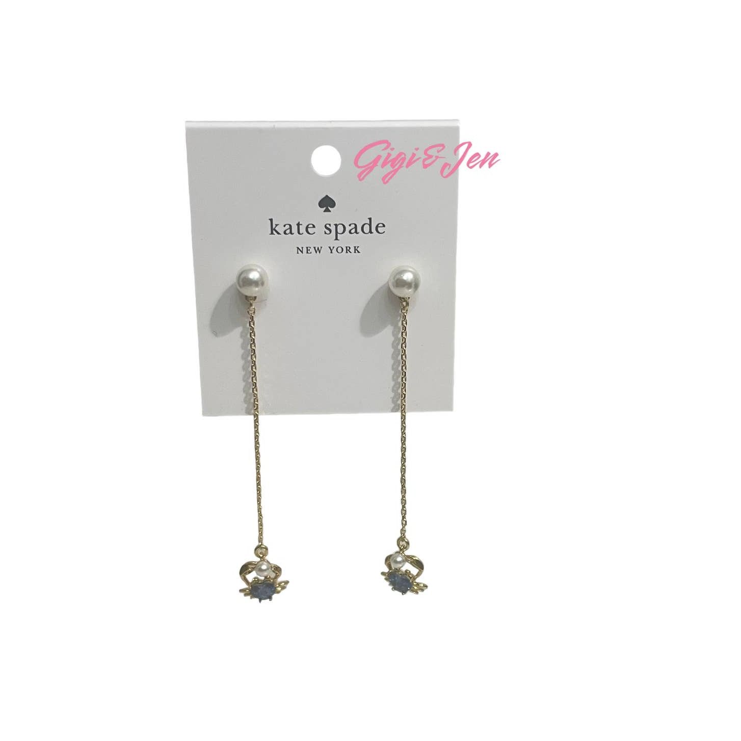 Kate Spade Kate Spade Sea Star Crab Linear Earrings Blue New Size ONE SIZE - 1 Thumbnail