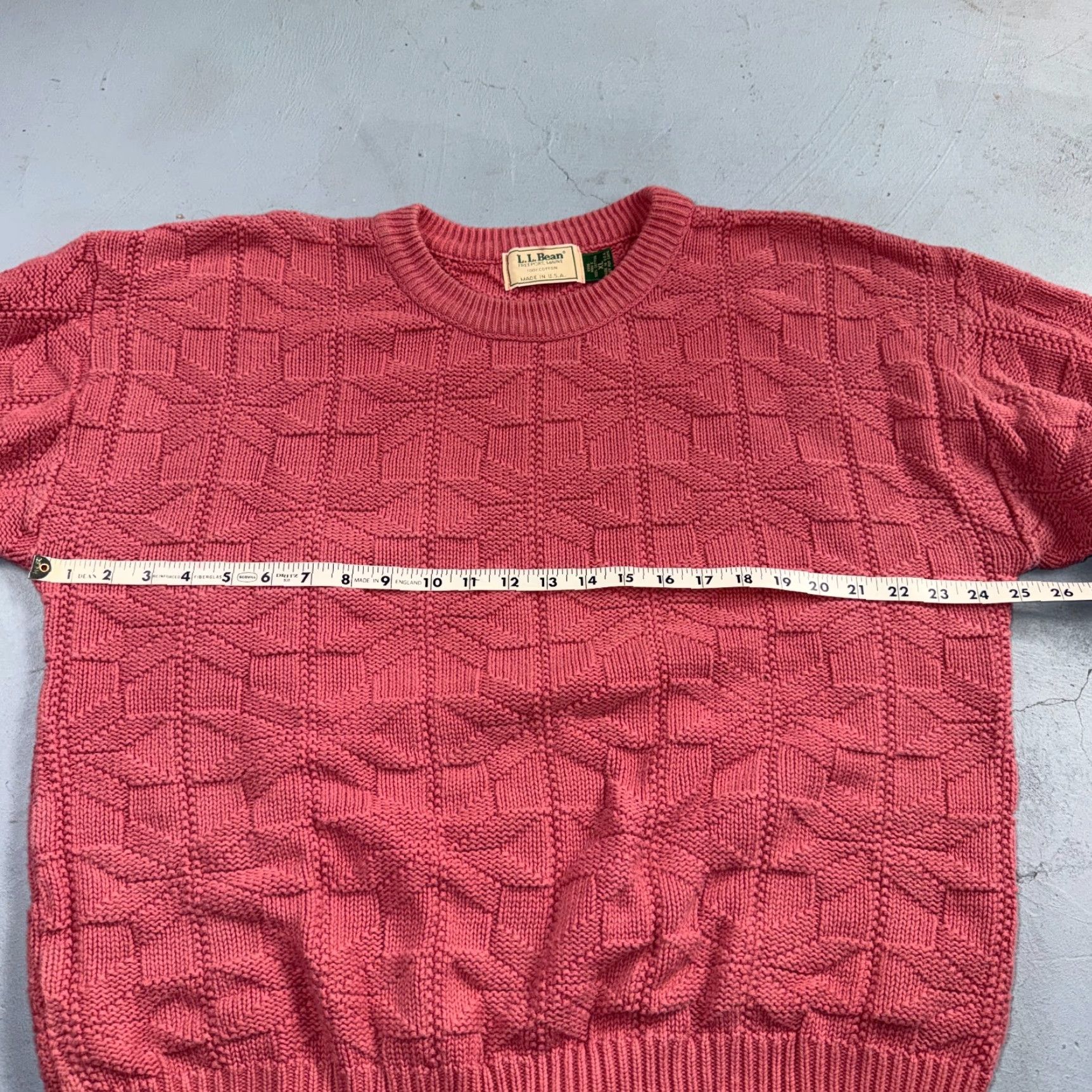 Vintage VINTAGE L.L. Bean Sweater XL Pink Crew Neck Fisherman Knit 80s Mens Size US XL / EU 56 / 4 - 3 Thumbnail
