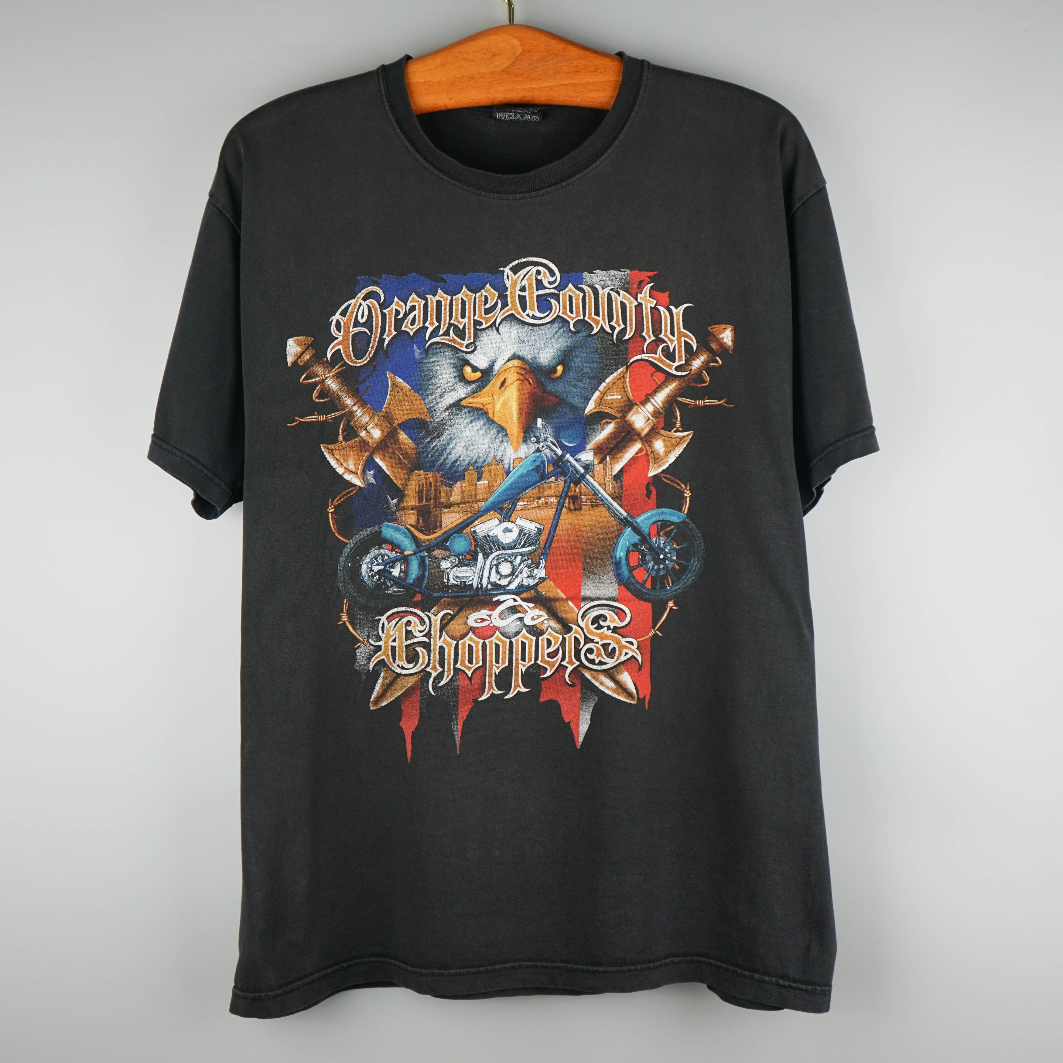 Harley Davidson × Vintage × West Coast Choppers Vintage 1990s Orange County Choppers T-Shirt Size US XL / EU 56 / 4 - 1 Thumbnail
