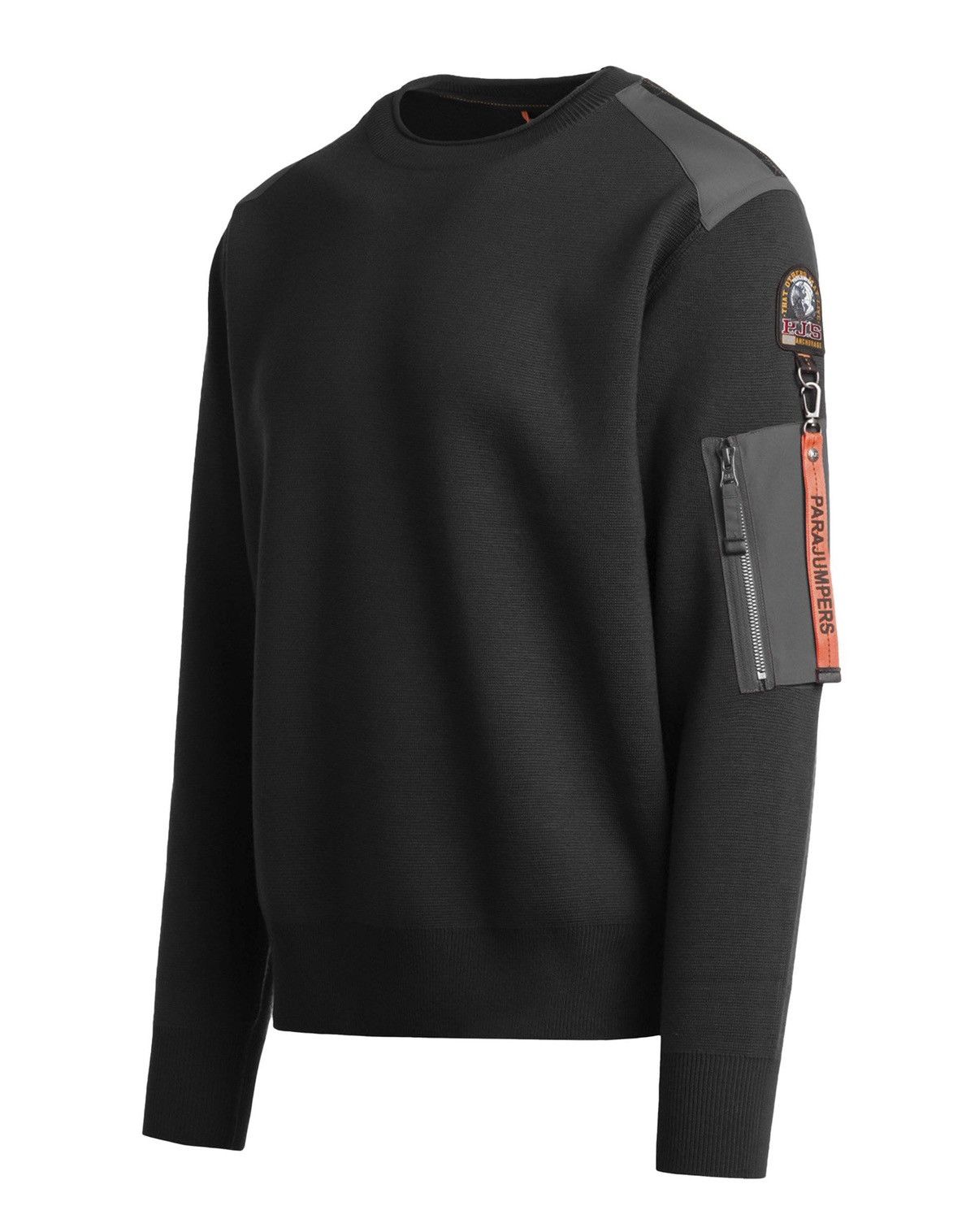 Parajumpers Knit Crew Neck Sweater Wool Nylon Shoulder Patch