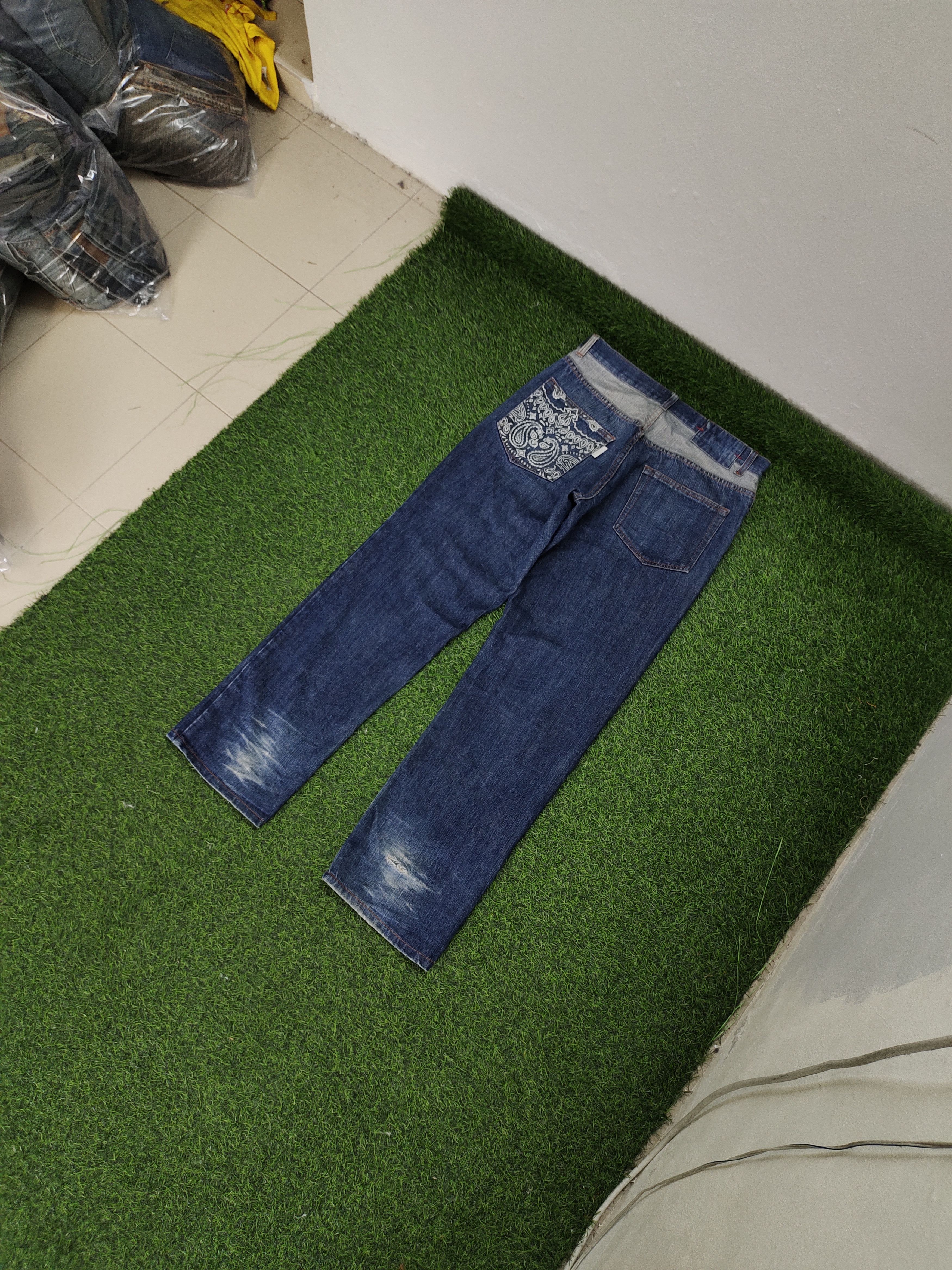 Hysteric Glamour Vintage Y2k Impactxone Japan Tribal Paisley Pocket Jeans Size US 33 - 2 Thumbnail