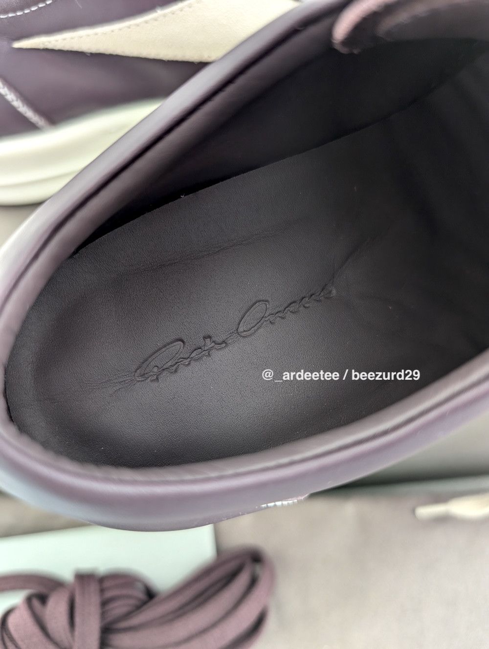 Rick Owens *NEW* AMETHYST LEATHER VINTAGE SNEAKERS VANS LUXOR FW23 Size US 7 / IT 37 - 10 Thumbnail