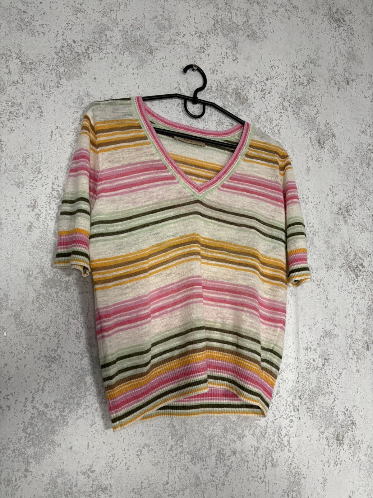 Other MOS MOSH Striped V-Neck Lightweight Knit Top Women’s S Size S / US 4 / IT 40 - 2 Thumbnail
