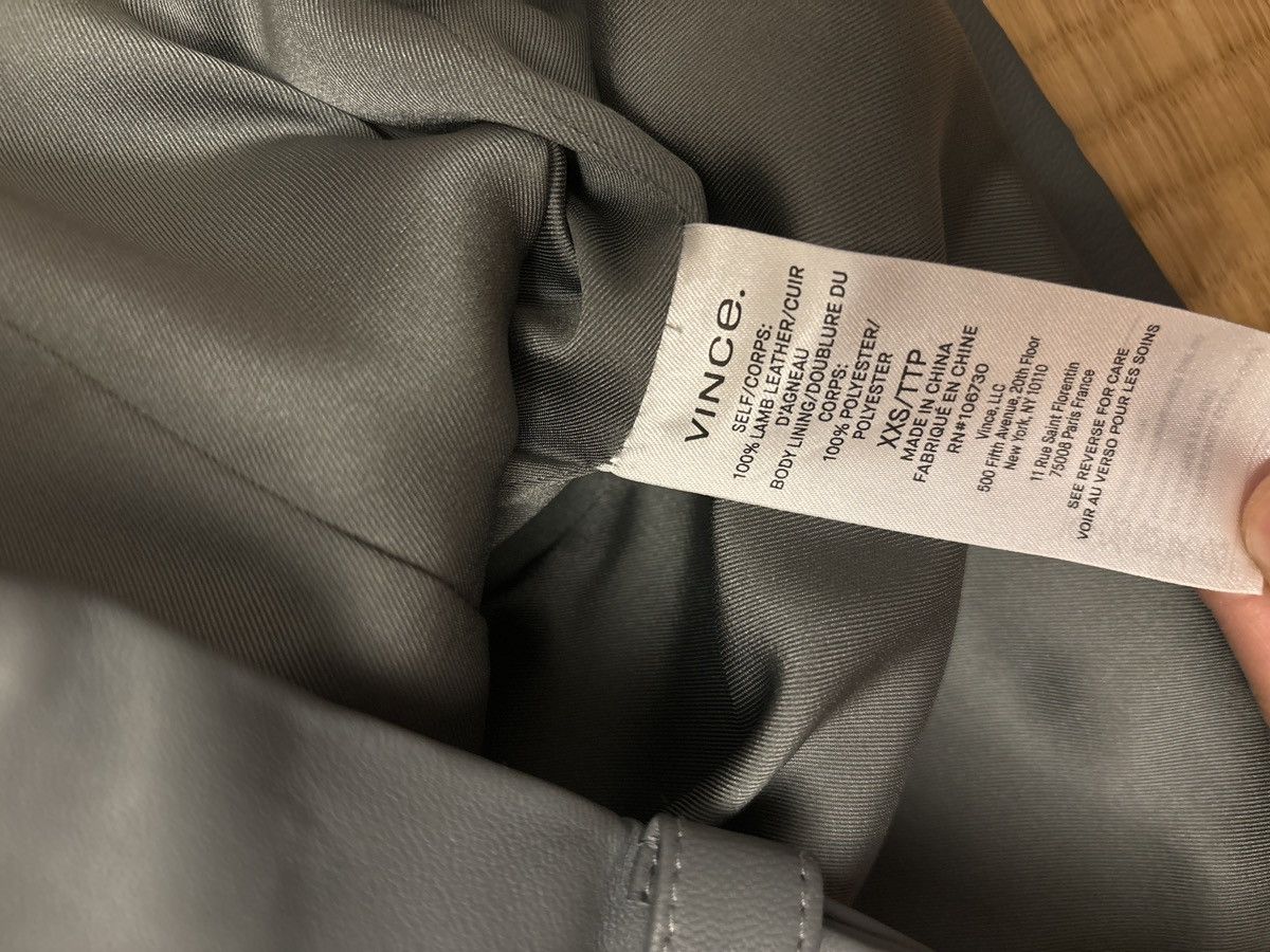 Vince Vince Cropped Leather Flight Jacket Size XXS / US 00 / IT 34 - 8 Thumbnail