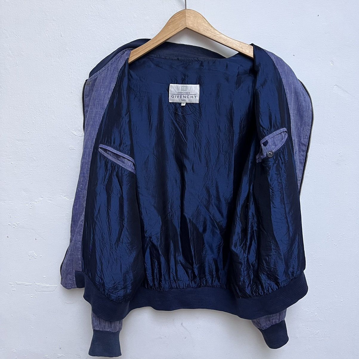Givenchy Vintage Givenchy Gentleman Bomber Jacket Linnen Blend Size US L / EU 52-54 / 3 - 3 Thumbnail