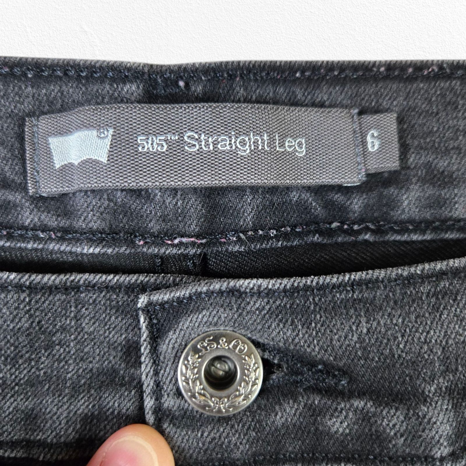 Levi's Levi's 505 Black Straight Leg Jeans Size 6 Size 28" / US 6 / IT 42 - 4 Thumbnail