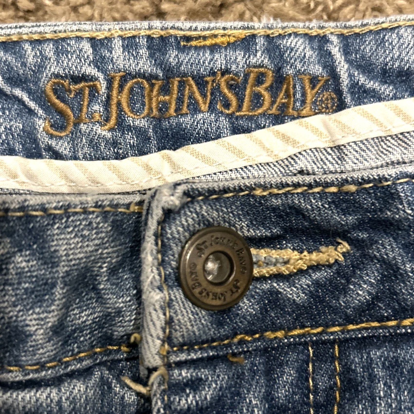 Vintage St. John’s Bay Jeans Bootcut Women 12 Regular Denim Blue Cotton Blend 31W 32L A43 Size US 12 / IT 42 - 2 Thumbnail