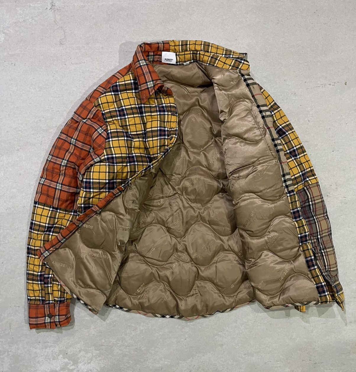 Burberry 🔥A/W 2019 BURBERRY PATCHWORK CONTRAST CHECK PUFFER OVERSHIRT Size US M / EU 48-50 / 2 - 10 Thumbnail