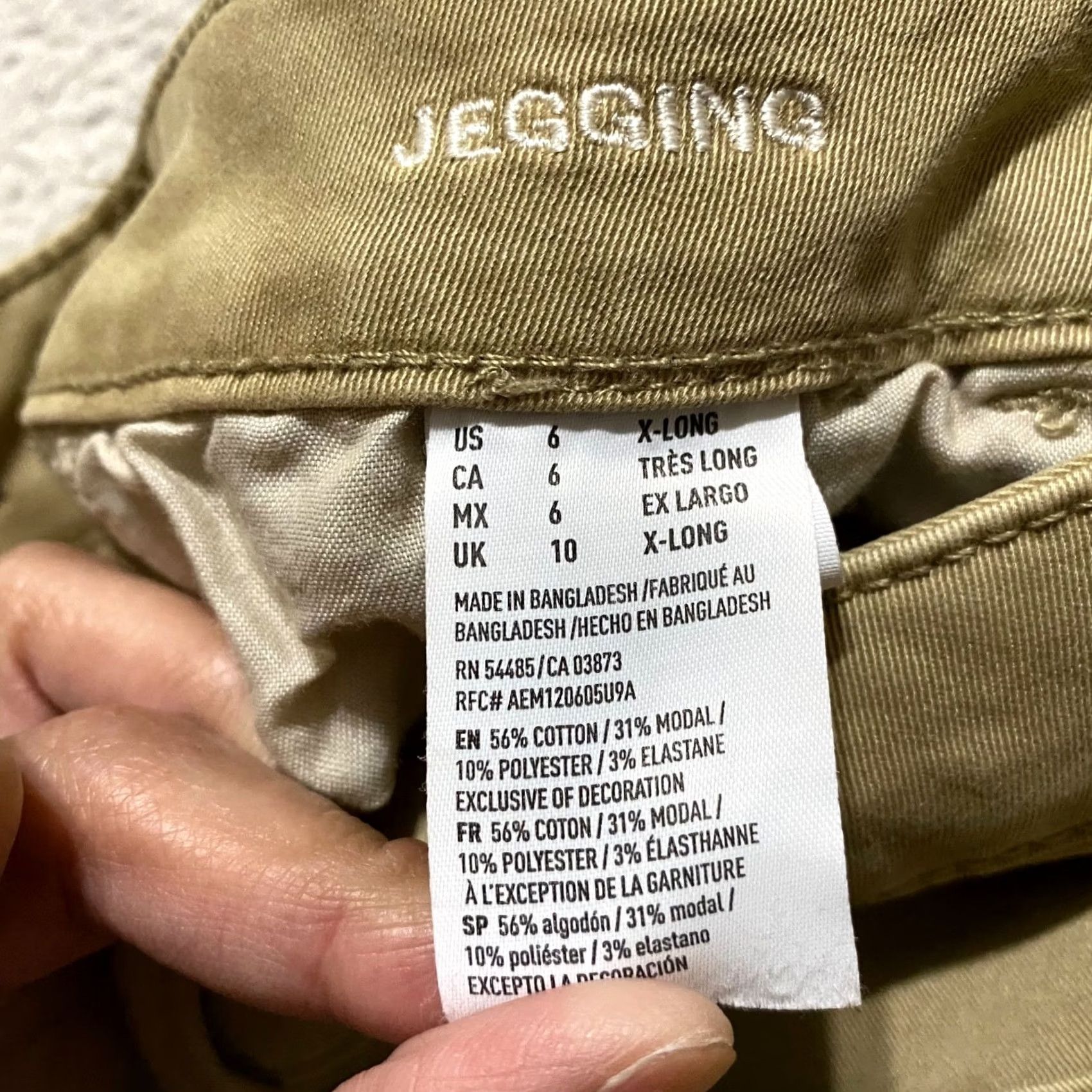 American Eagle Outfitters American Eagle Jeans Womens 6 Tall Beige Medium Wash Low Rise Jegging Stretch Size 28" / US 6 / IT 42 - 4 Thumbnail