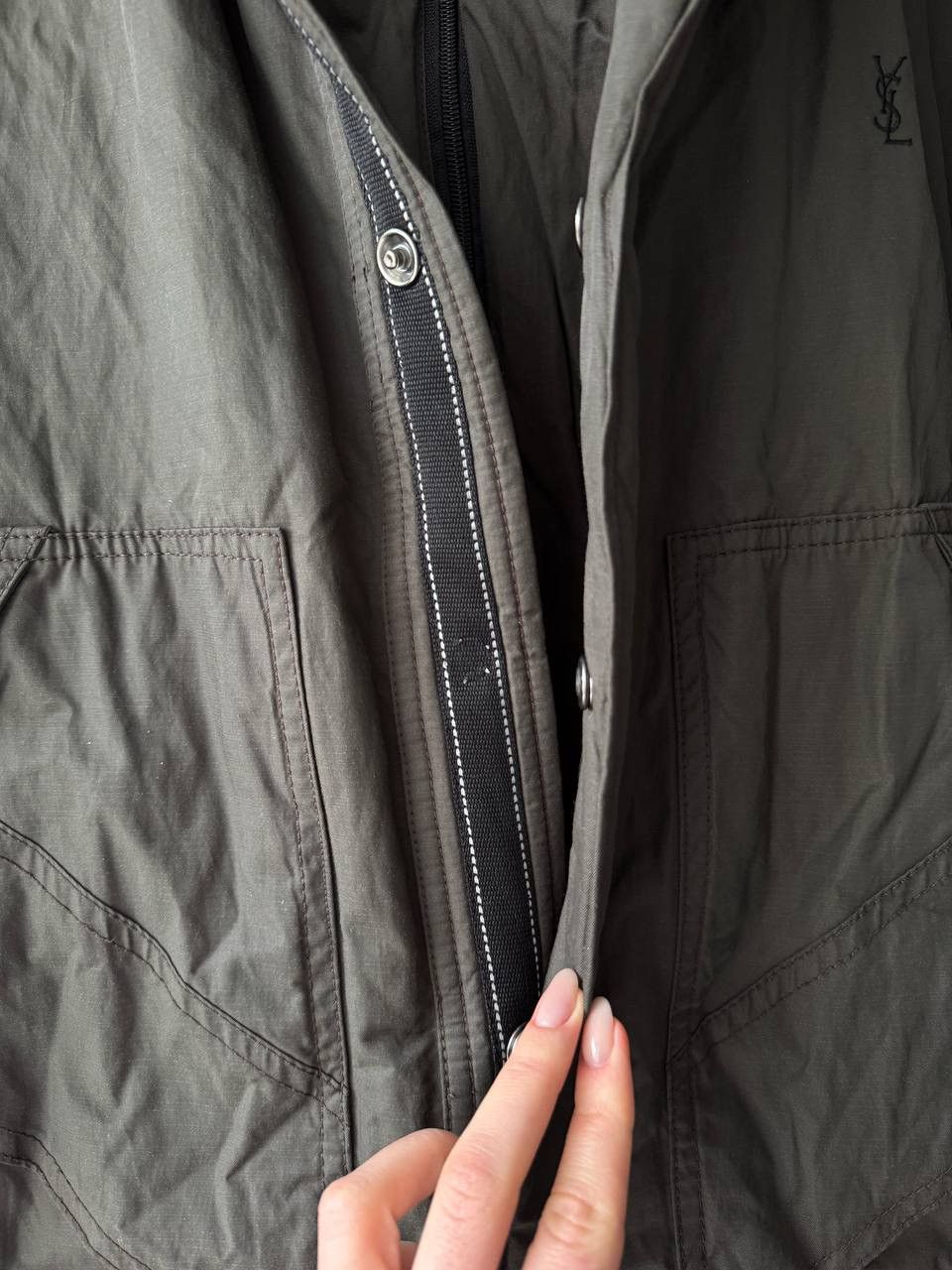Yves Saint Laurent 90S YSL Logo Gradient Cotton Nylon Warm Jacket Vintage Size US M / EU 48-50 / 2 - 3 Thumbnail