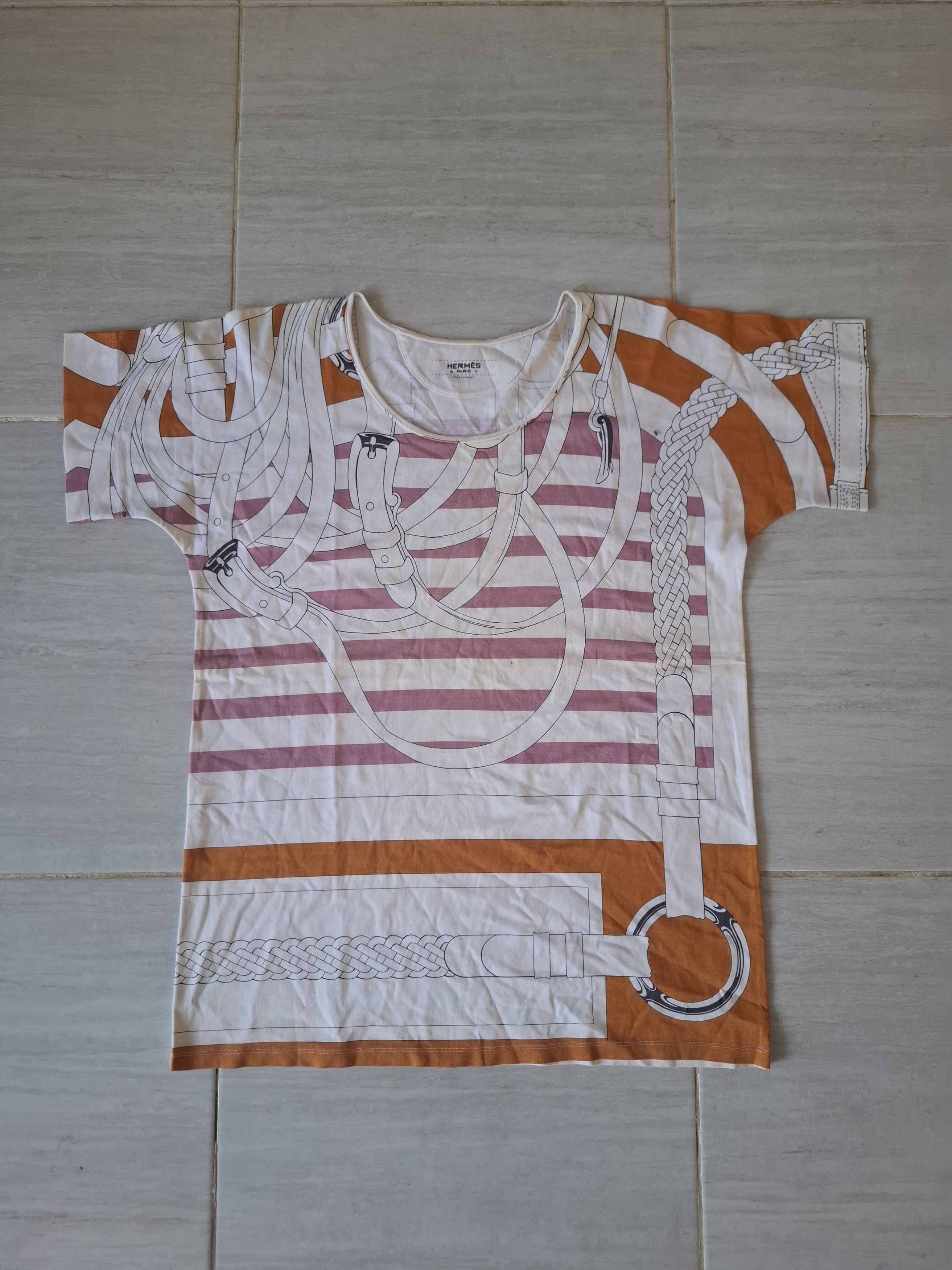 Hermes Vintage Hermes Paris Baroque tee shirt Size US M / EU 48-50 / 2 - 1 Thumbnail