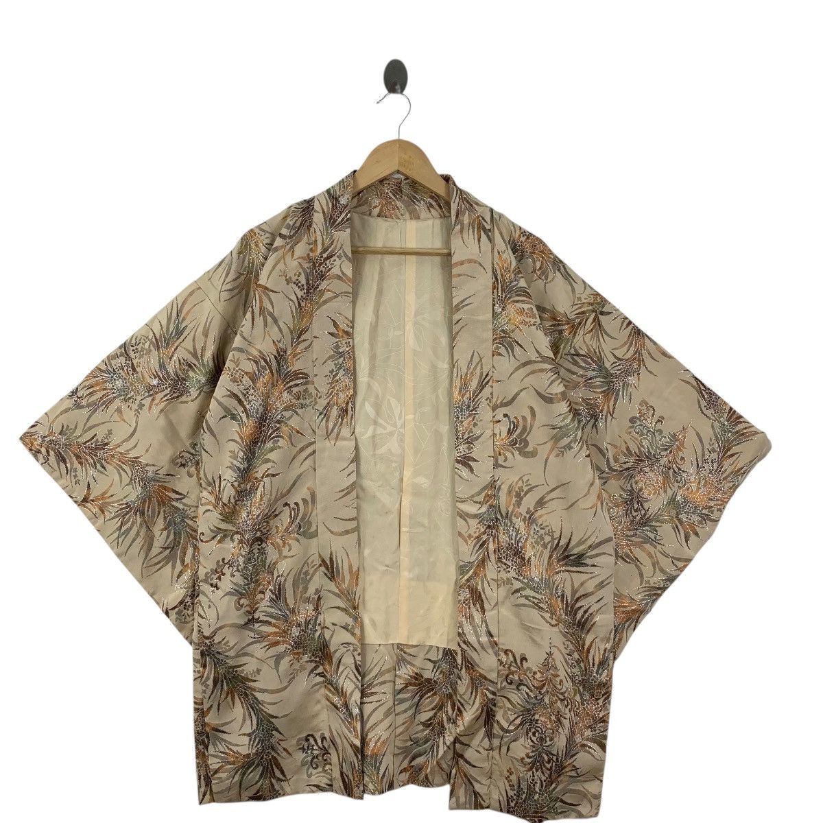 Vintage Vintage 70s KIMONO JAPAN BOTANICAL Tropical Traditional Size XXL / US 16-18 / IT 52-54 - 3 Thumbnail