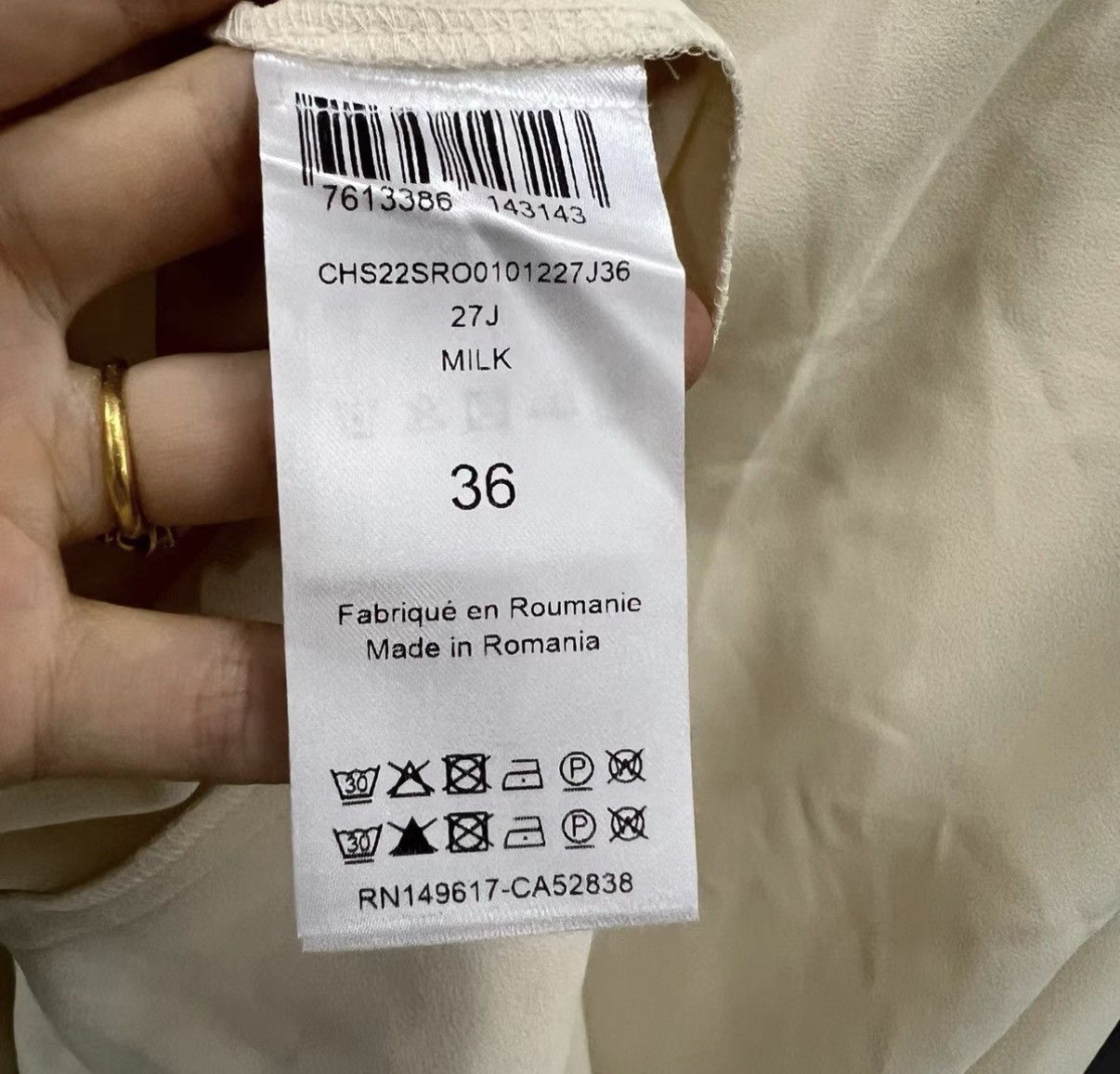 See by Chloe See By Chloe beige tie-waist three-quarter sleeve dress J41 Size XS / US 0-2 / IT 36-38 - 3 Thumbnail