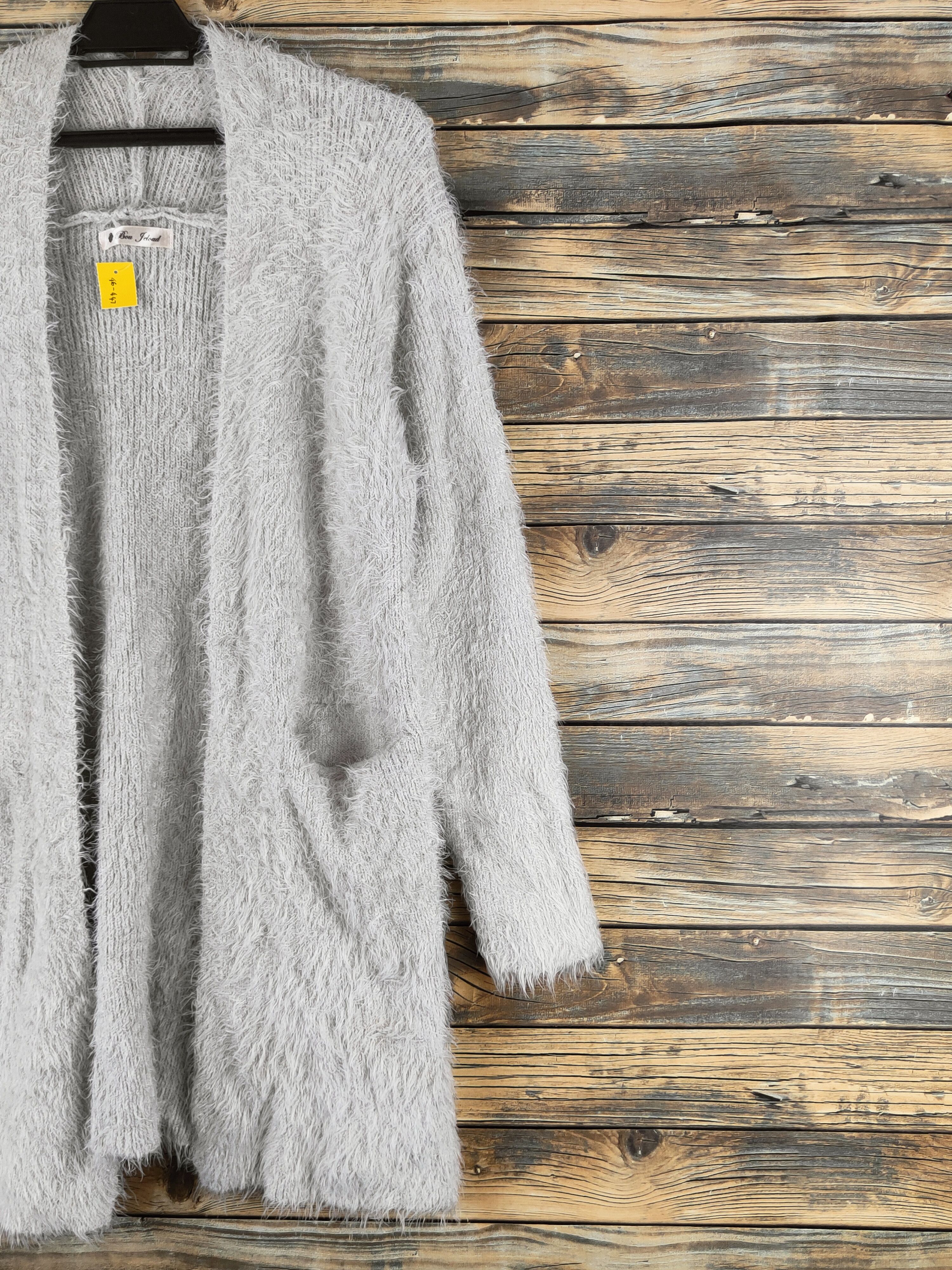 Japanese Brand DL Bou Jeloud Gray Fur Mohair Knitwear Cardigans #46-447 Size S / US 4 / IT 40 - 5 Thumbnail