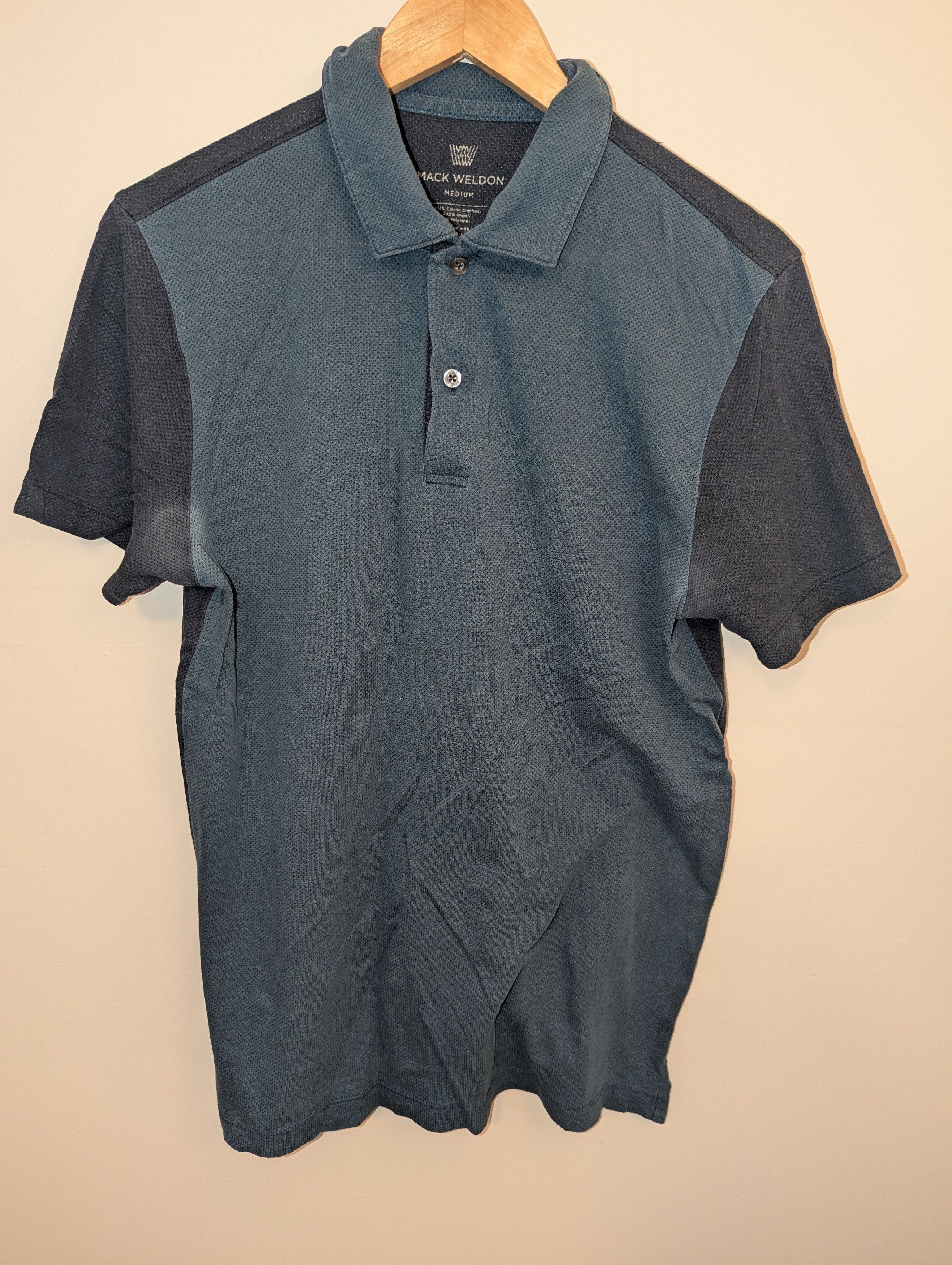Other Mack Weldon Men's Two-Tone Blue Polo Size US M / EU 48-50 / 2 - 1 Thumbnail