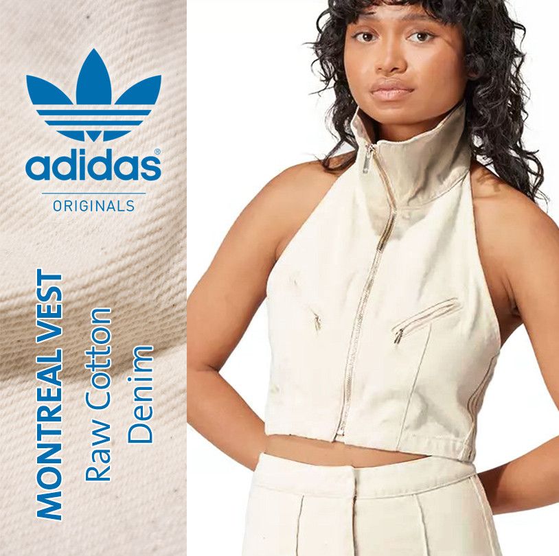 Adidas Adidas Fashion Montreal Vest, raw undyed denim, off white Size L / US 10 / IT 46 - 1 Thumbnail