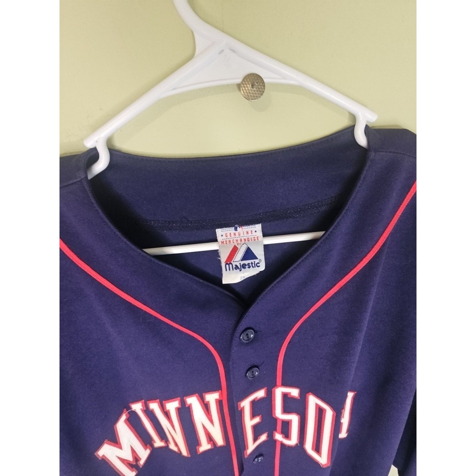Majestic Vintage Majestic Minnesota Twins Baseball Jersey Blank Sz 2X Size US XXL / EU 58 / 5 - 6 Thumbnail
