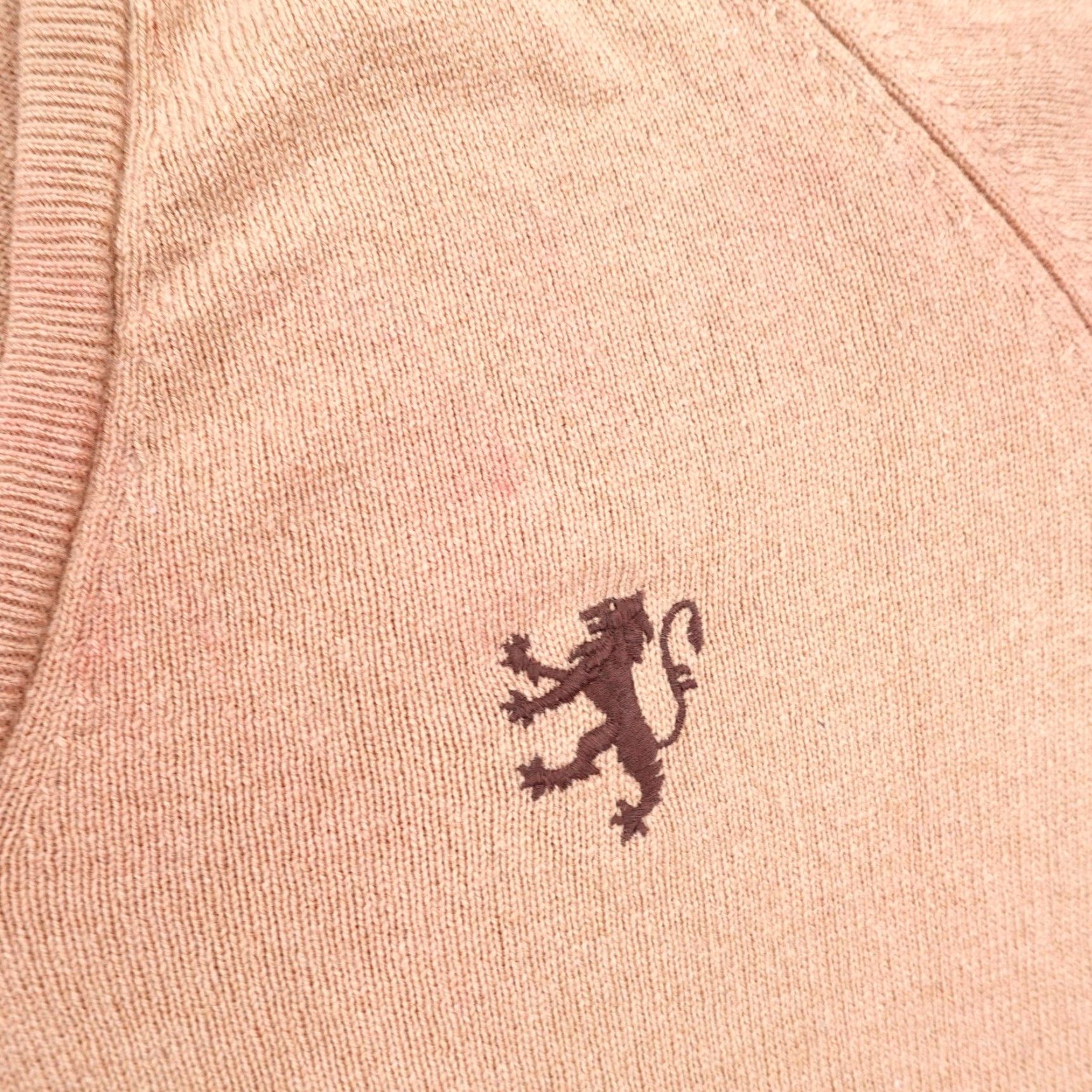 Vintage VINTAGE Romanes & Paterson Sweater Mens XL Beige Wool Knit V-Neck Tight-Knit Fisherman Scotland Men Size US XL / EU 56 / 4 - 6 Thumbnail