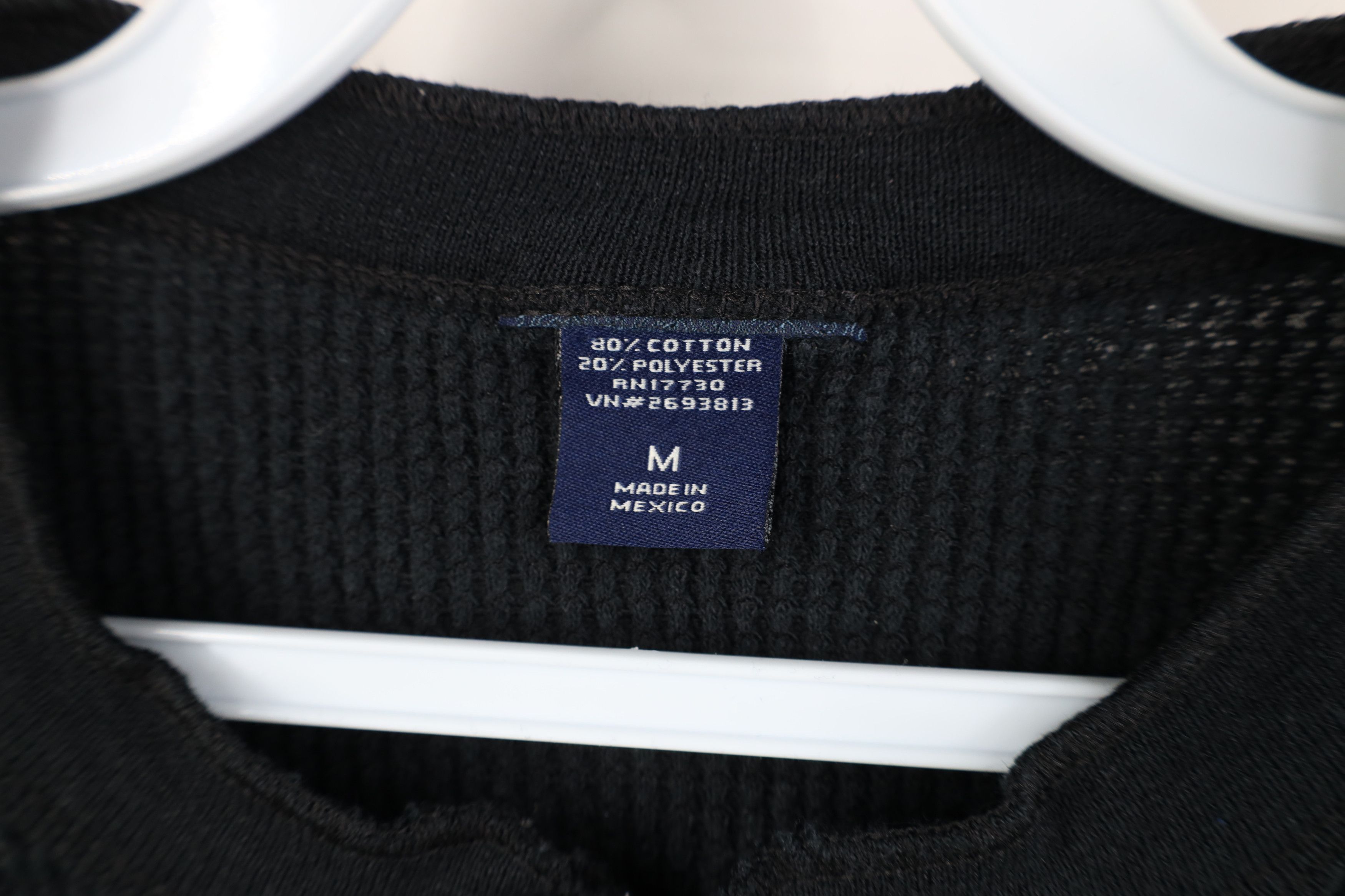 Vintage Vintage 90s Y2K Streetwear Waffle Knit Henley T-Shirt Black Size US M / EU 48-50 / 2 - 6 Thumbnail