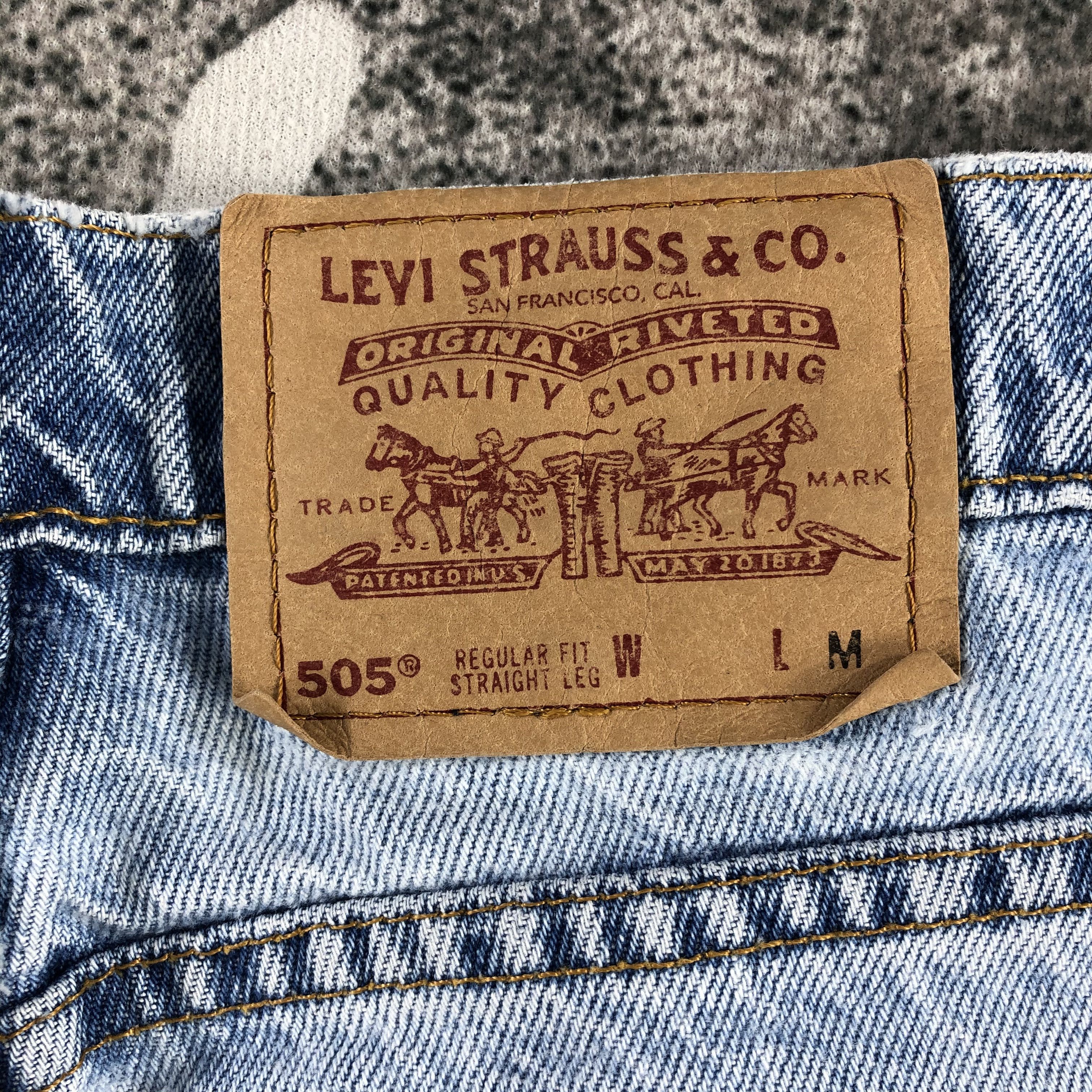 Levi's Vintage 90s Levis 505 Jeans Medium Wash Denim KJ940 Size US 29 - 5 Thumbnail