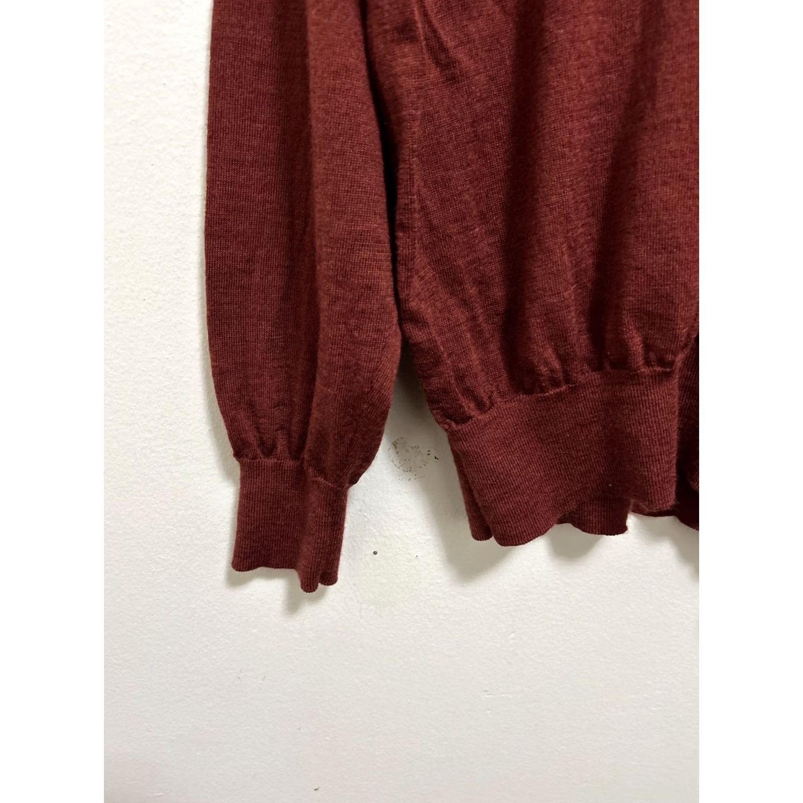 Orvis Orvis Sweater Mens XL Red 100% Merino Wool 1/4 Zip Pullover Long Sleeve Knit Solid Zipper Pullover Casual Winter Fall Spring Mar 1/4 Zip G Size US XL / EU 56 / 4 - 6 Thumbnail