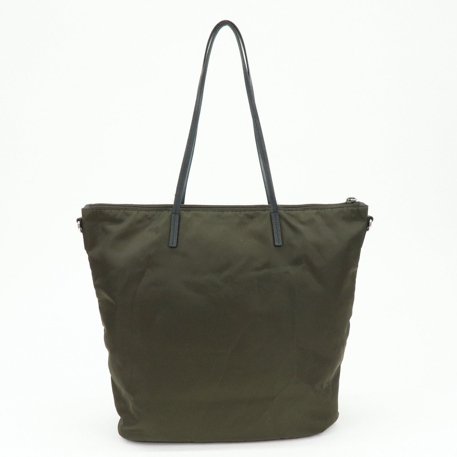 Prada Prada Triangle Logo Nylon Tote Green Size ONE SIZE - 2 Thumbnail