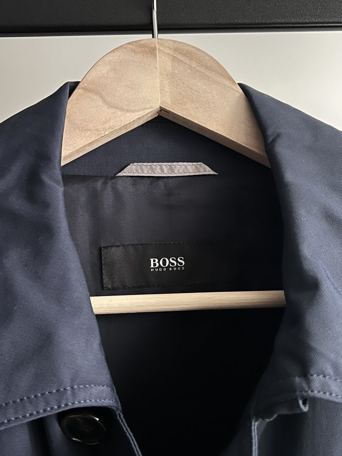 Hugo Boss Hugo Boss Water-Repellent Navy Long Short Coat Size US M / EU 48-50 / 2 - 8 Thumbnail