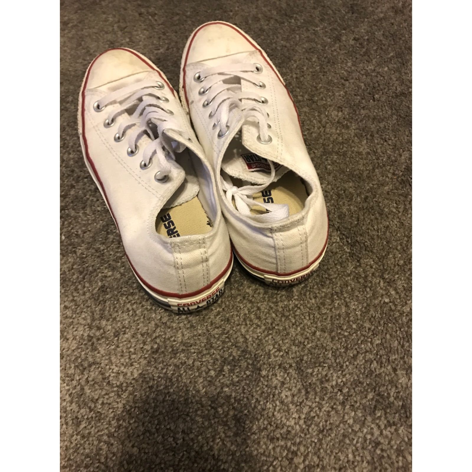 Converse Converse All Star Sneaker Unisex Men 6 White Canvas Stars Athletic M7652 Chuck Taylor All Star Size US 6 / EU 39 - 3 Thumbnail