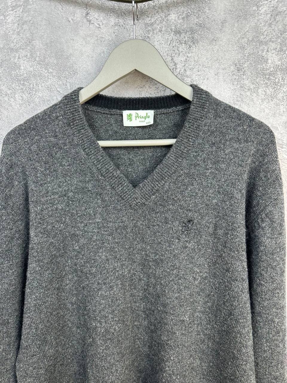 Pringle Of Scotland Pringle of Scotland GOLF Glebe Pure New Wool Sweater Dark Size US XXL / EU 58 / 5 - 4 Thumbnail