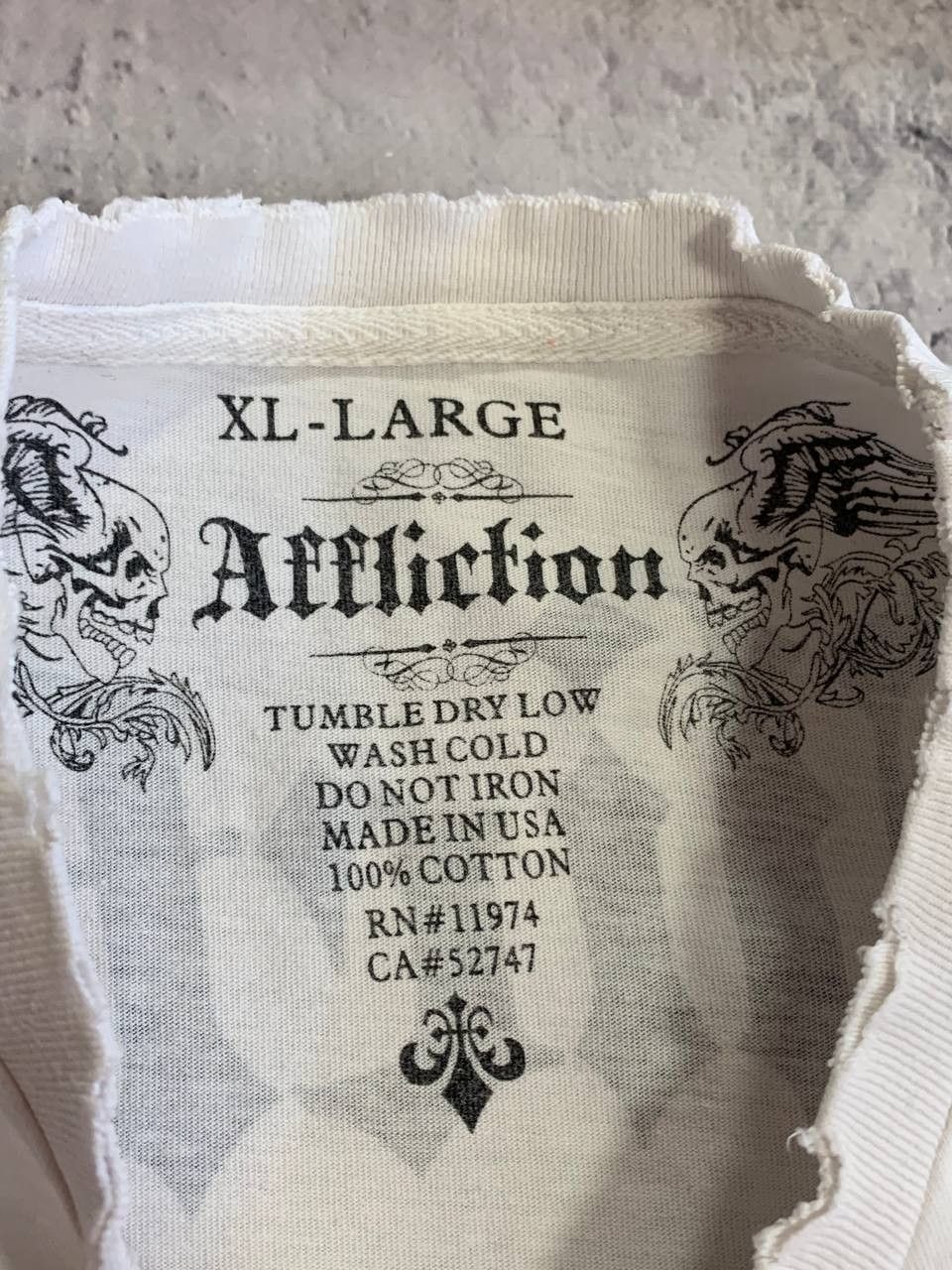 Affliction Distressed Affliction Skull T-Shirt Size US XL / EU 56 / 4 - 7 Thumbnail