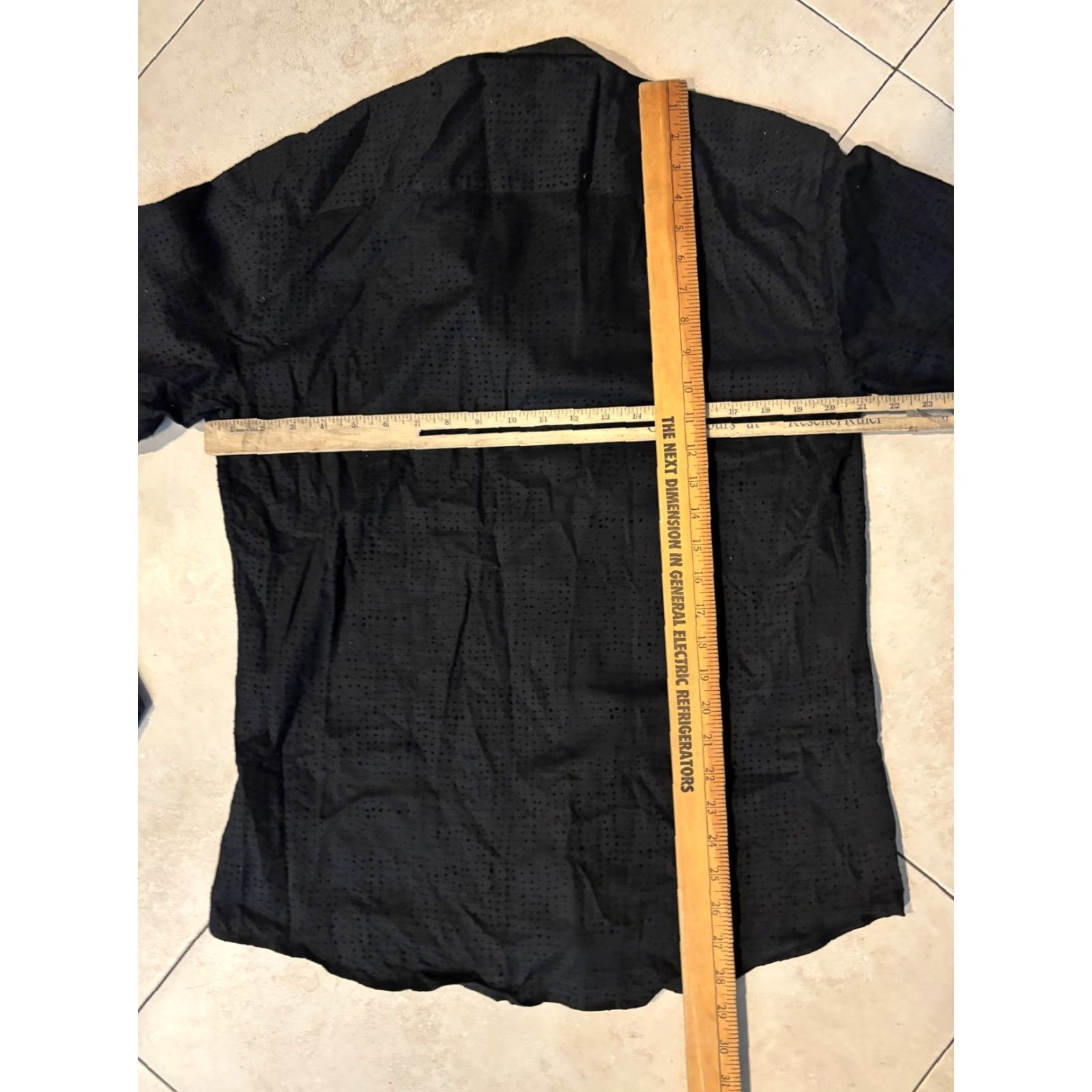 Maceoo Maceoo Shirt Mens M Black Italian Jacquard Long Sleeve Button Front Textured Shirt Size US M / EU 48-50 / 2 - 6 Thumbnail