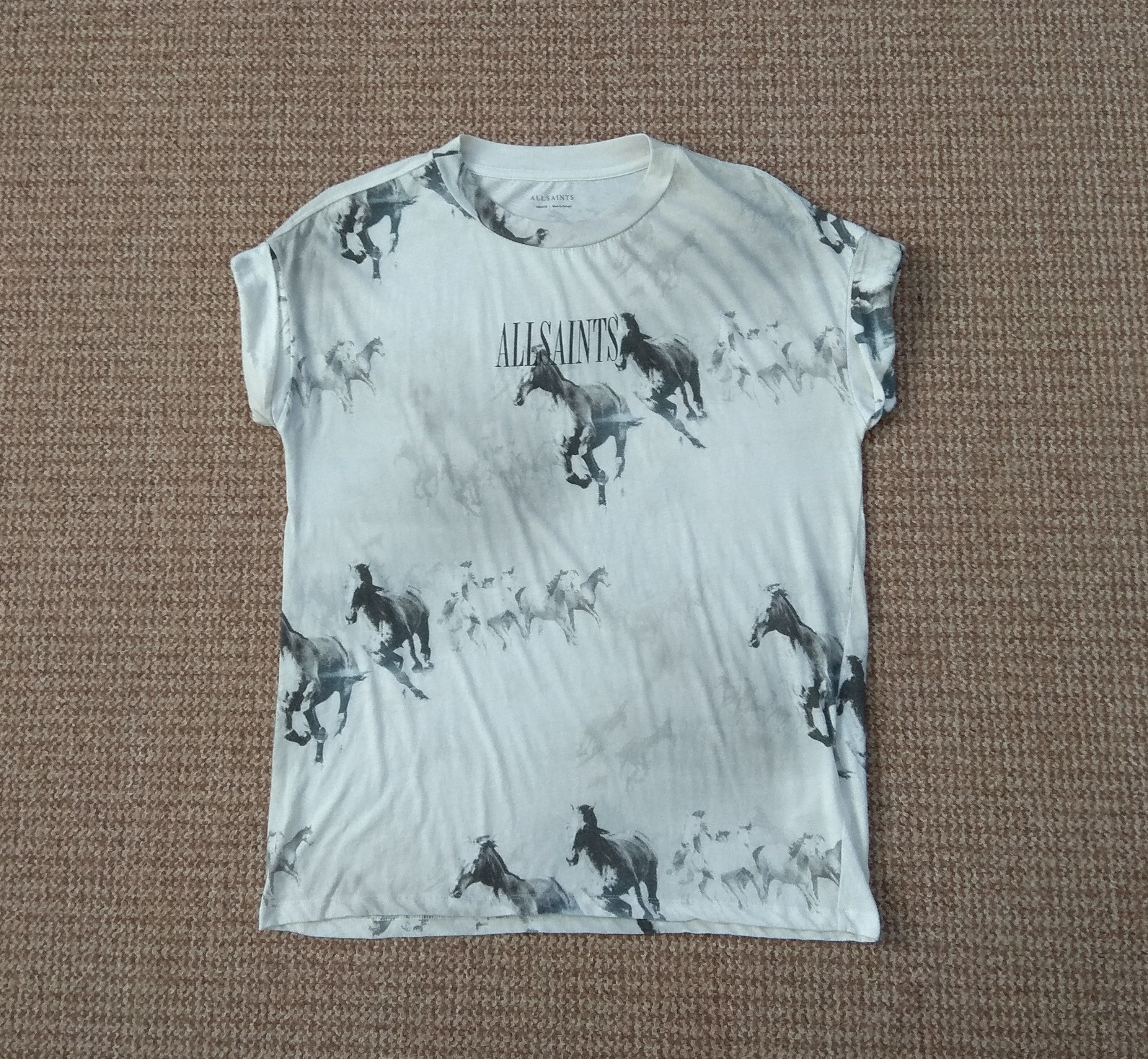 Allsaints AllSaints Horse Print Tee T Shirt Size US M / EU 48-50 / 2 - 1 Thumbnail