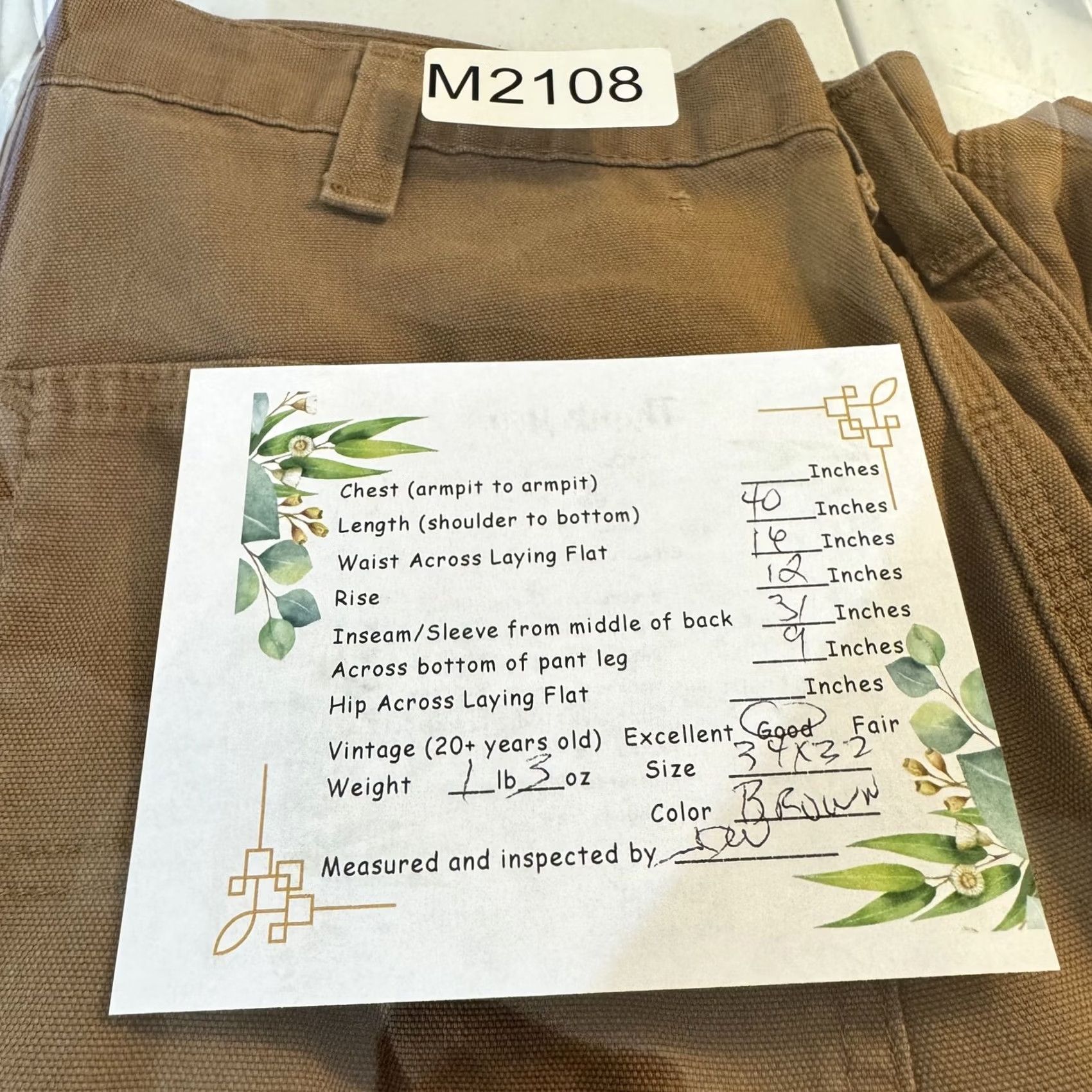 Carhartt Carhartt Pants Mens 34x32 Brown Dungaree Fit Workwear Utility 383-51 Size US 34 / EU 50 - 8 Thumbnail